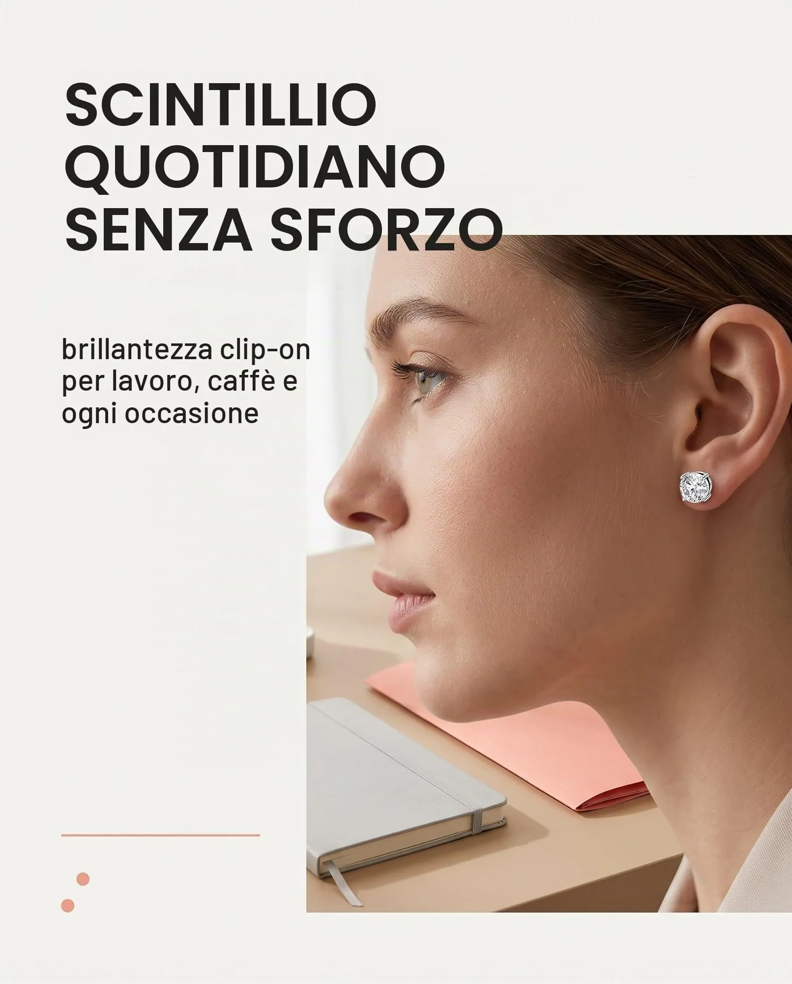LDBEMG 3 Paia Orecchini Magnetici Senza Buco, Zirconi Brillanti, Chiusura Salda Antiscivolo, Completo Assenza Dolore Per Orecchie Sensibili, Perfetti Come Regalo Per Ufficio & Serate - immagine 2