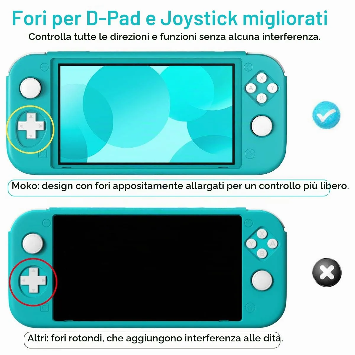MoKo Custodia in Silicone Compatibile con Nintendo Switch Lite - immagine 3