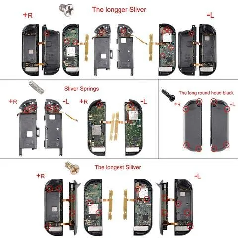 eXtremeRate D-Pad Tasti Kit Pulsante ABXY SR SL L R ZR ZL Croci Direzionali Trigger Ricambio per Nintendo Switch/OLED Joycon,Senza Joycon-Camaleonte Viola Blu - immagine 7