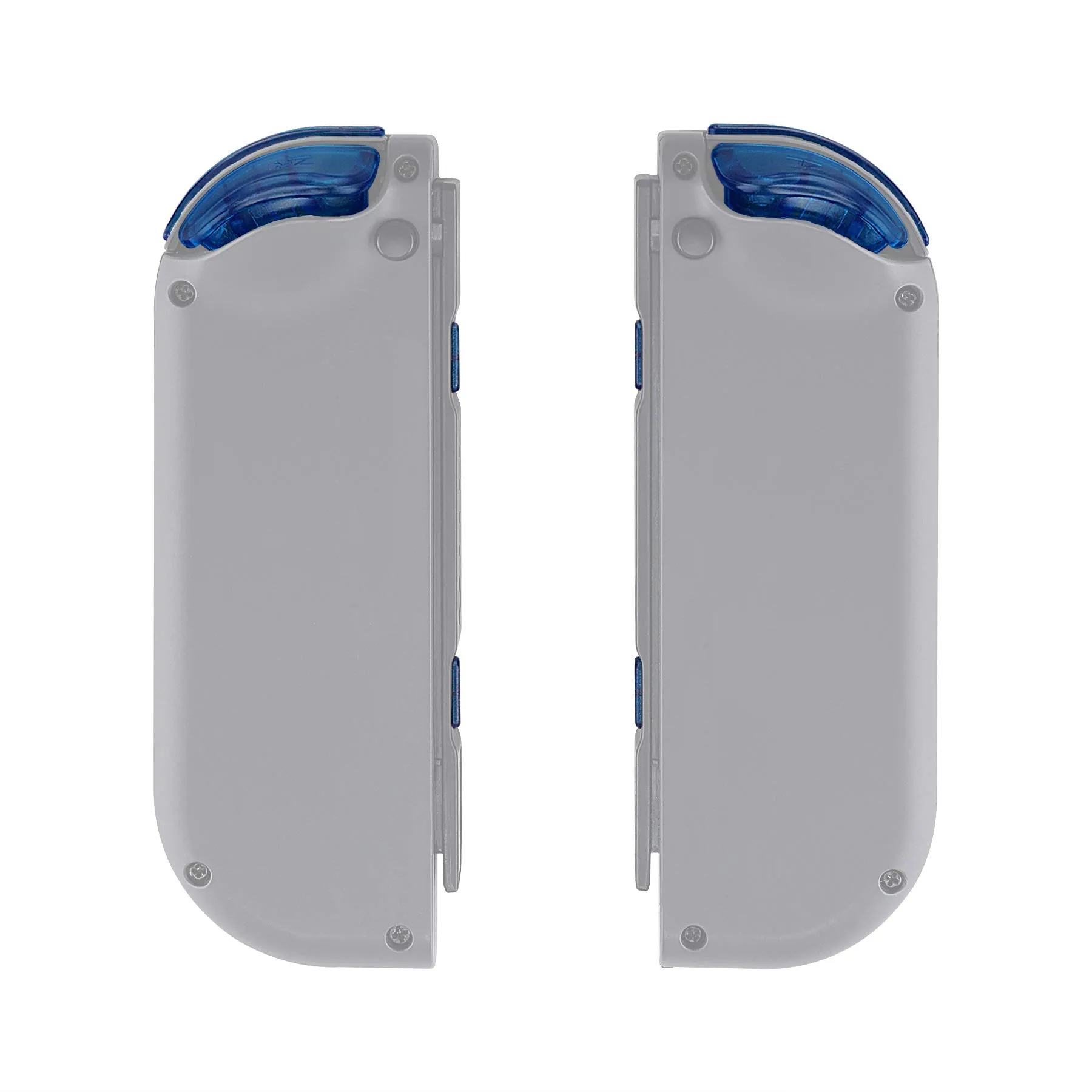 eXtremeRate D-Pad Tasti Kit Pulsante ABXY SR SL L R ZR ZL Croci Direzionali Trigger Ricambio per Nintendo Switch/OLED Joycon,Senza Joycon-Trasparente Blu - immagine 9