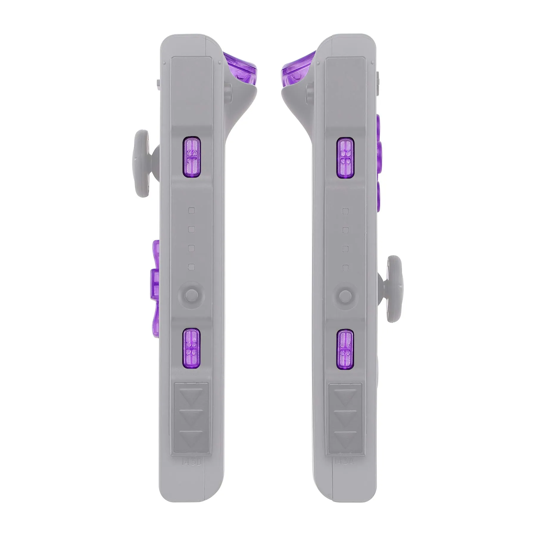 eXtremeRate D-Pad Tasti Kit Pulsante ABXY SR SL L R ZR ZL Croci Direzionali Trigger Ricambio per Nintendo Switch/OLED Joycon,Senza Joycon-Trasparente Viola - immagine 8
