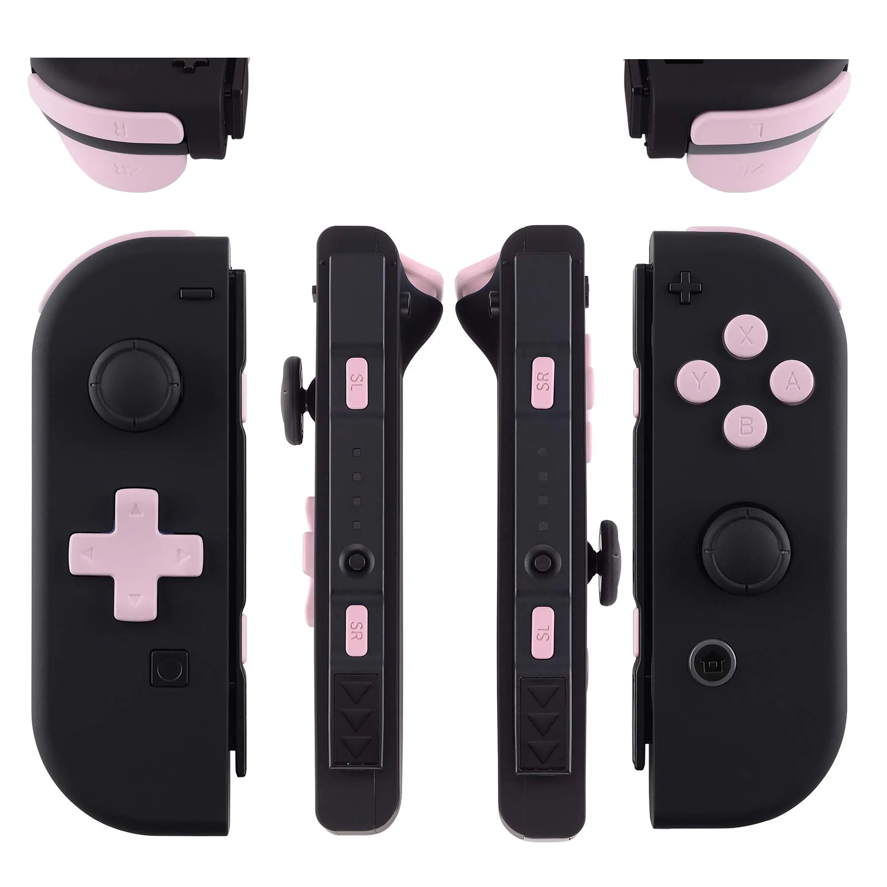eXtremeRate D-Pad Tasti Kit Pulsante ABXY SR SL L R ZR ZL Croci Direzionali Trigger Ricambio per Nintendo Switch/OLED Joycon,Senza Joycon-Rosa - immagine 3