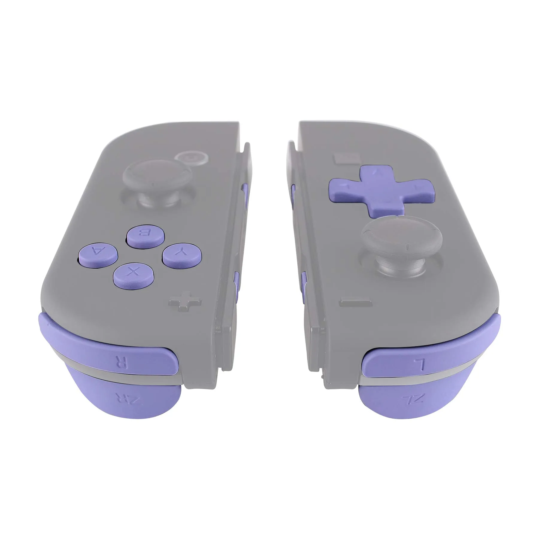 eXtremeRate D-Pad Tasti Kit Pulsante ABXY SR SL L R ZR ZL Croci Direzionali Trigger Ricambio per Nintendo Switch/OLED Joycon,Senza Joycon-Lilla - immagine 4