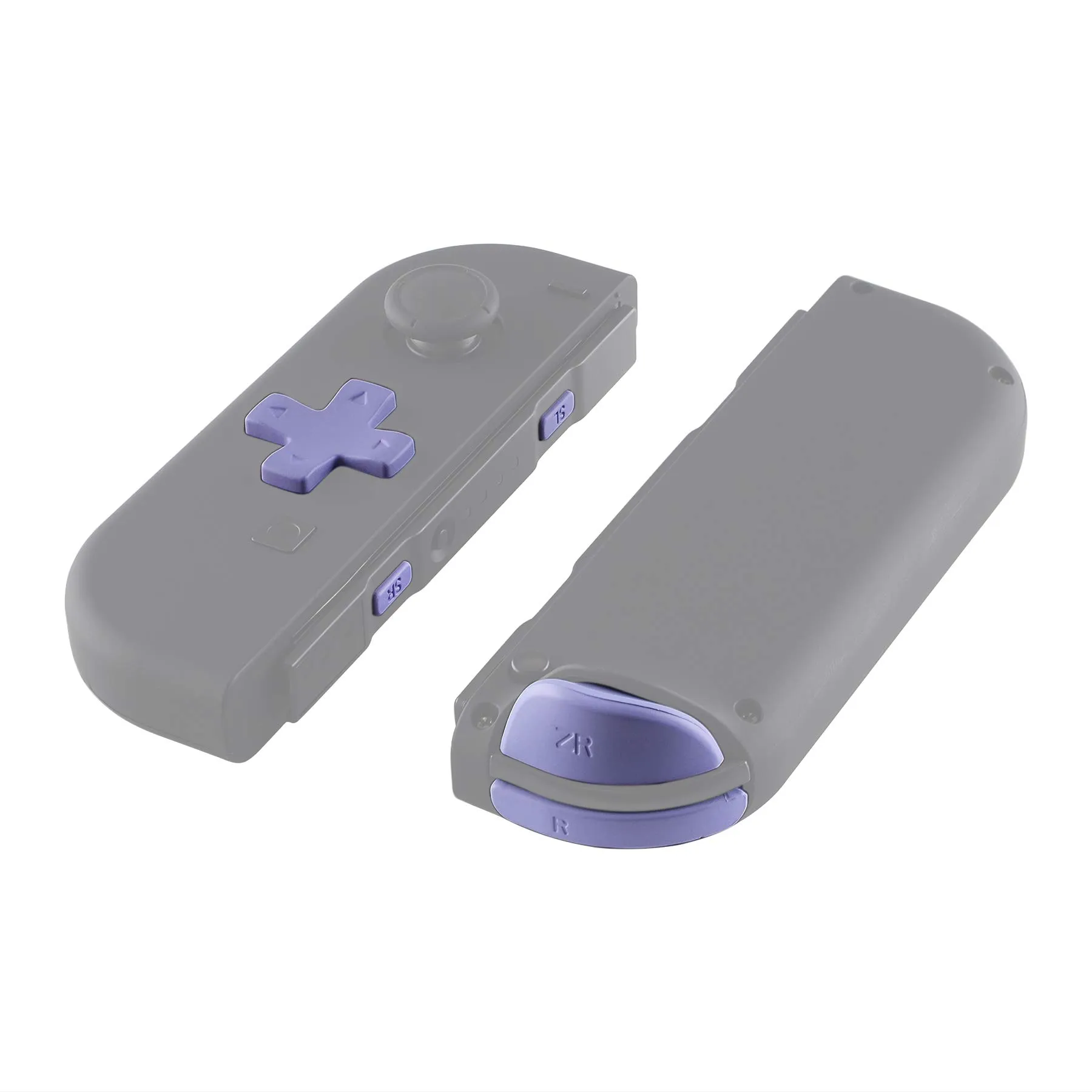 eXtremeRate D-Pad Tasti Kit Pulsante ABXY SR SL L R ZR ZL Croci Direzionali Trigger Ricambio per Nintendo Switch/OLED Joycon,Senza Joycon-Lilla - immagine 8