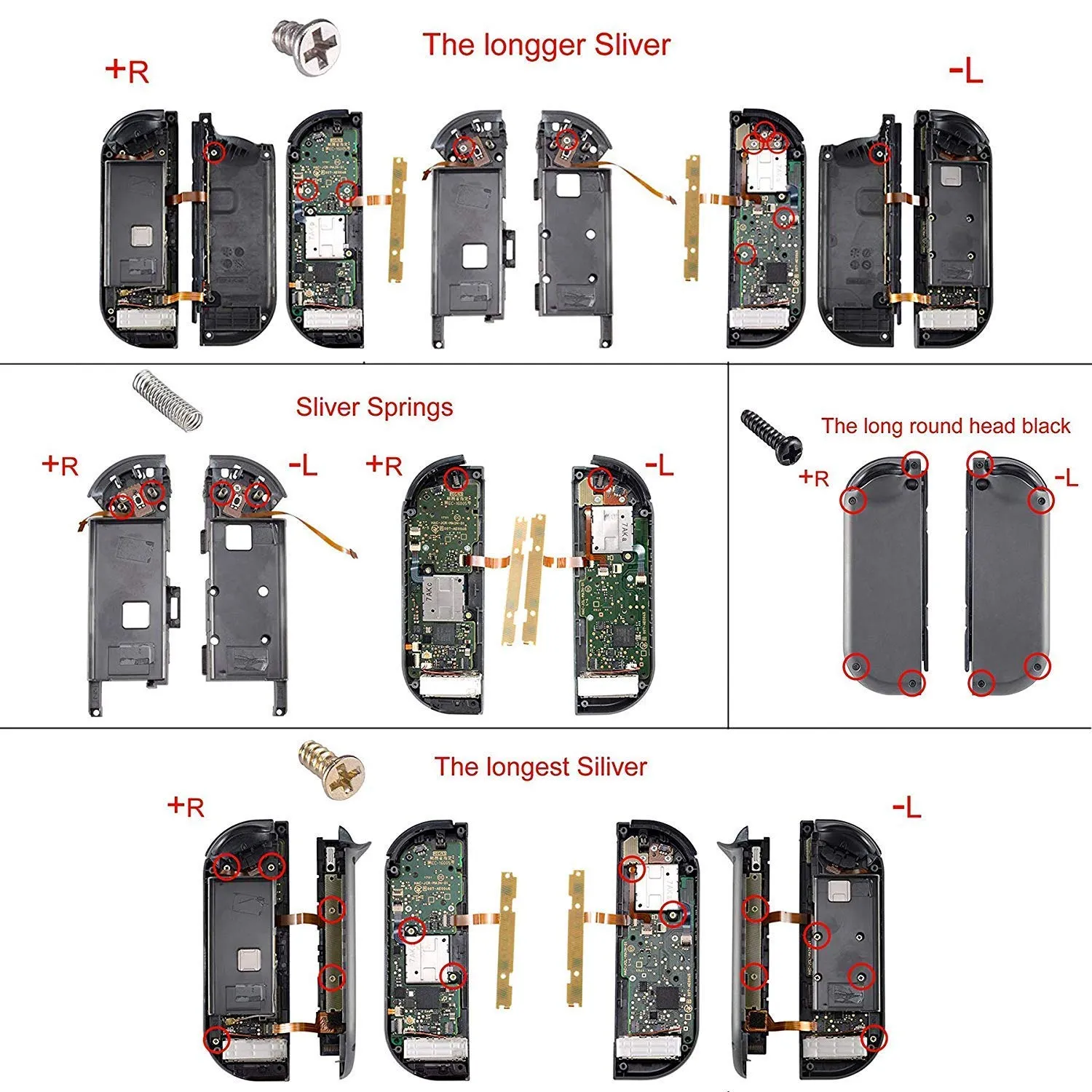 eXtremeRate D-Pad Tasti Kit Pulsante ABXY SR SL L R ZR ZL Croci Direzionali Trigger Ricambio per Nintendo Switch/OLED Joycon,Senza Joycon-Giallo - immagine 6