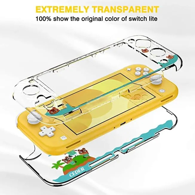 CEDER - Custodia protettiva rigida Transparente copertura edition cover per Nintendo Switch Lite Cover Animal Crossing - immagine 4