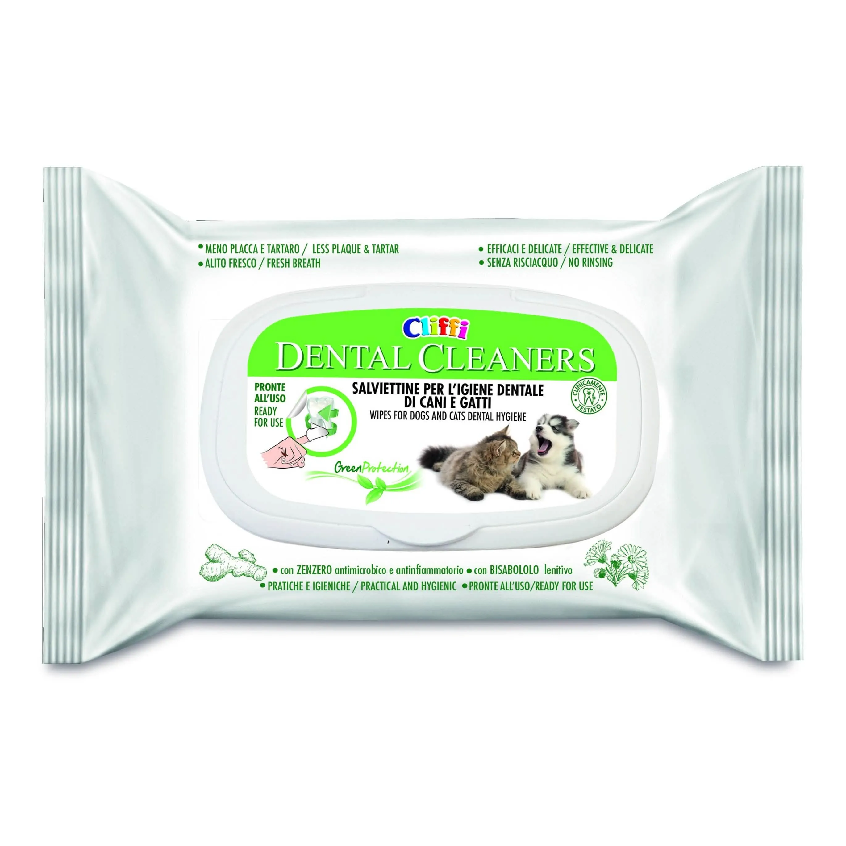 Cliffi dental cleaners salviettine 20 pezzi - immagine 1
