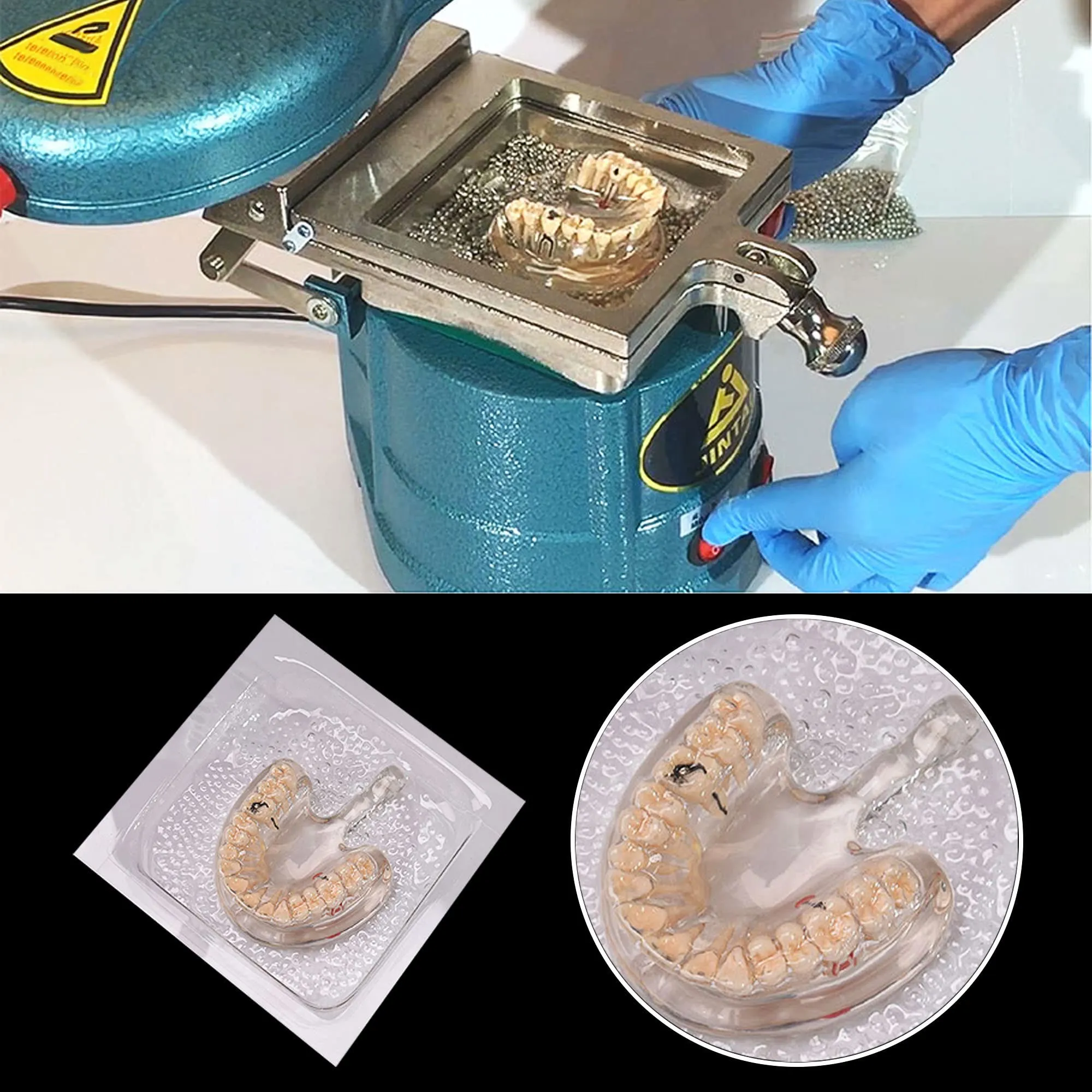 Stecca dentale da 1,0/1,5/2,0 mm, materiale termoformatore, modello per protesi orale, stampo per formatura sottovuoto morbido e duro 12,7 x 12,7 cm (pellicola morbida 1.0 20 pezzi) - immagine 5