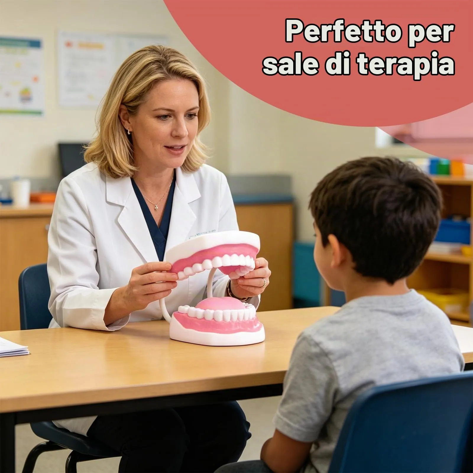 Ultrassist Modello Dentale, ideale per l'insegnamento di spazzolatura per bambini e bambini, 6 volte ingrandire, include spazzolino da denti, Modello di Denti Standard - immagine 6