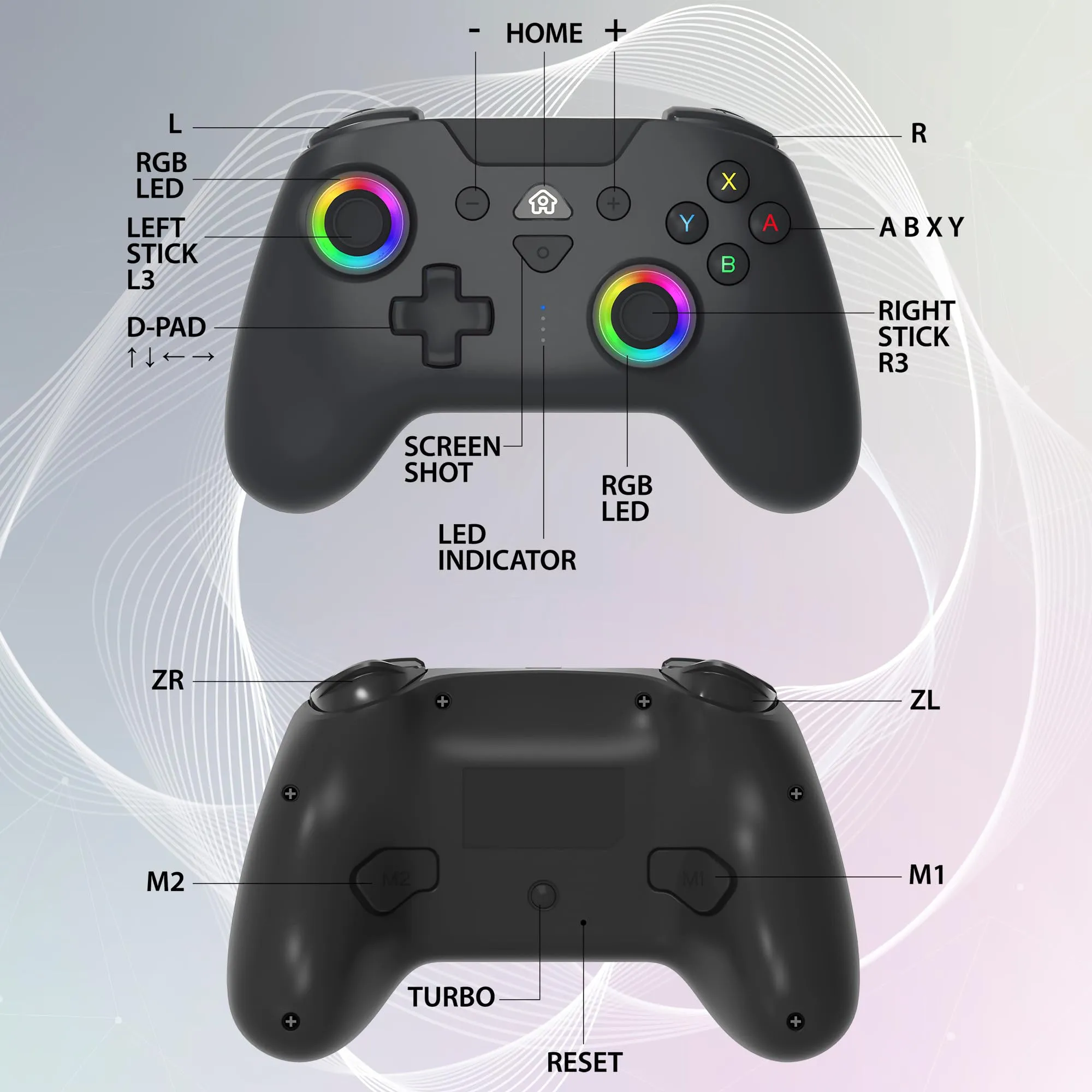SUBSONIC - Controller Wireless per Switch 2 e Switch - Nero - immagine 2