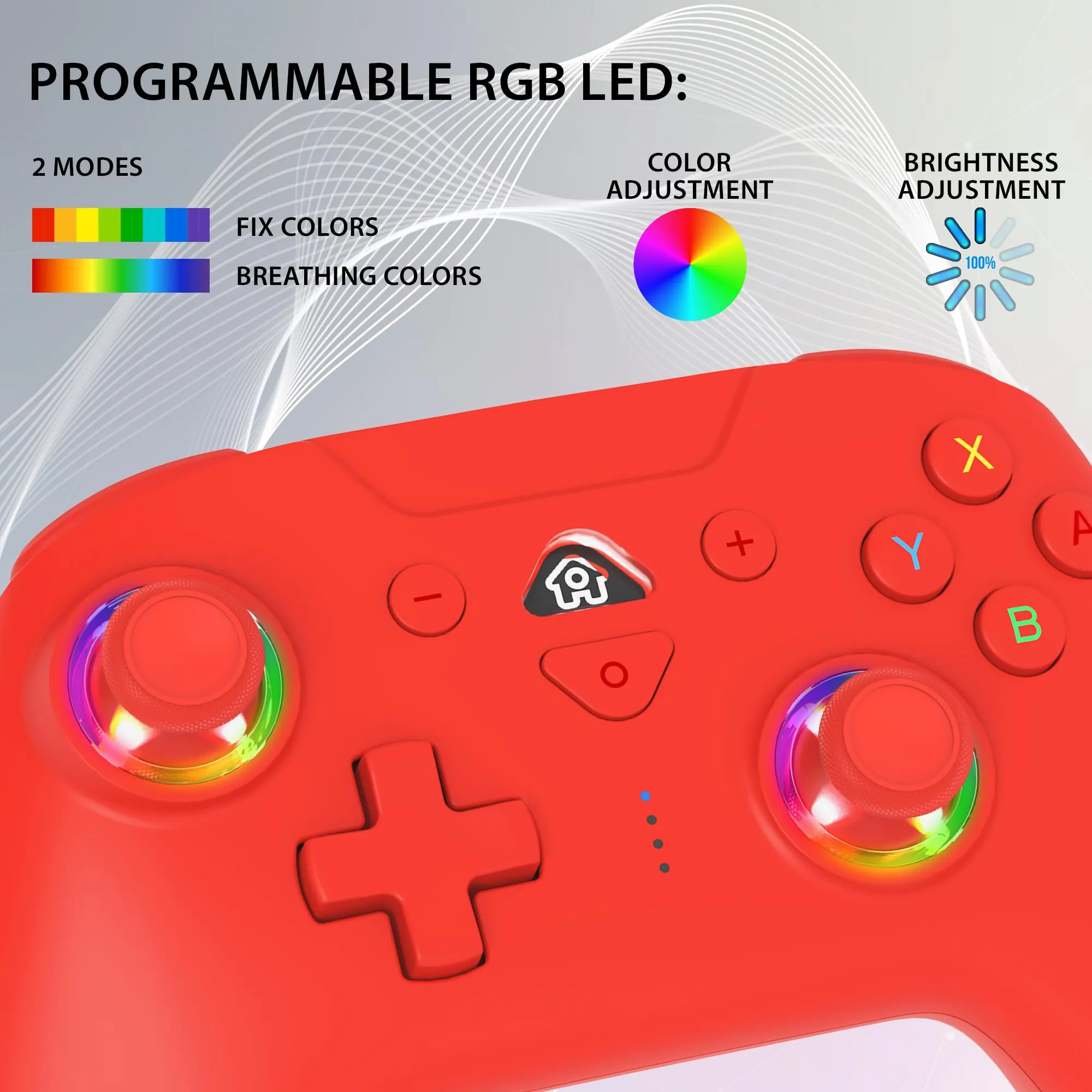 SUBSONIC - Controller Wireless per Switch 2 e Switch - Rosso - immagine 5