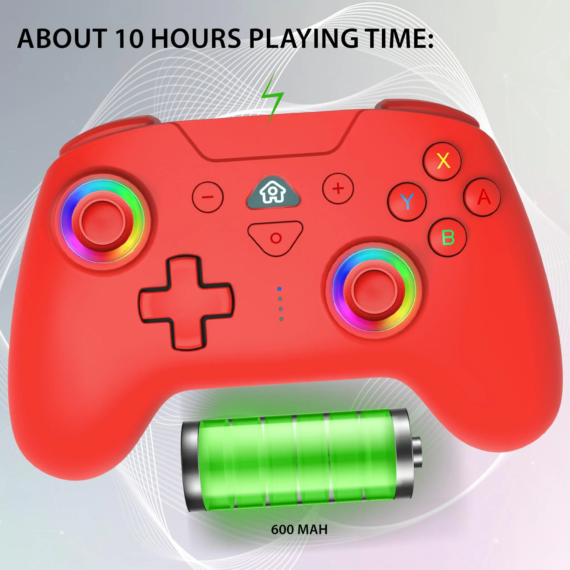 SUBSONIC - Controller Wireless per Switch 2 e Switch - Rosso - immagine 8