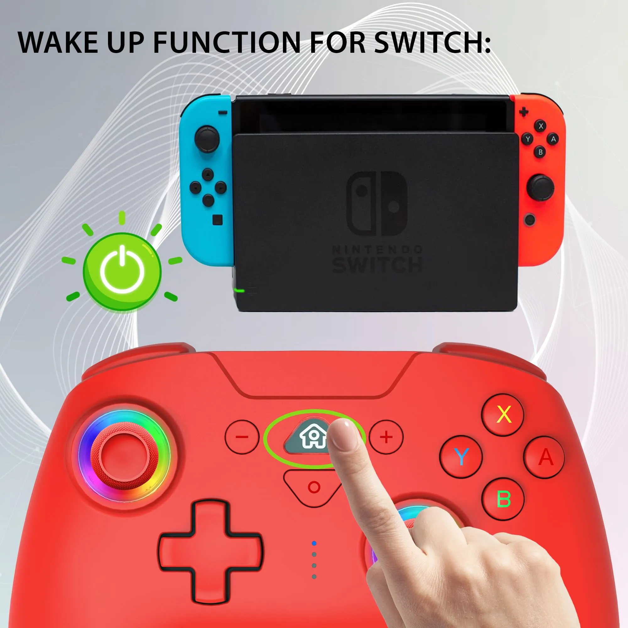 SUBSONIC - Controller Wireless per Switch 2 e Switch - Rosso - immagine 9
