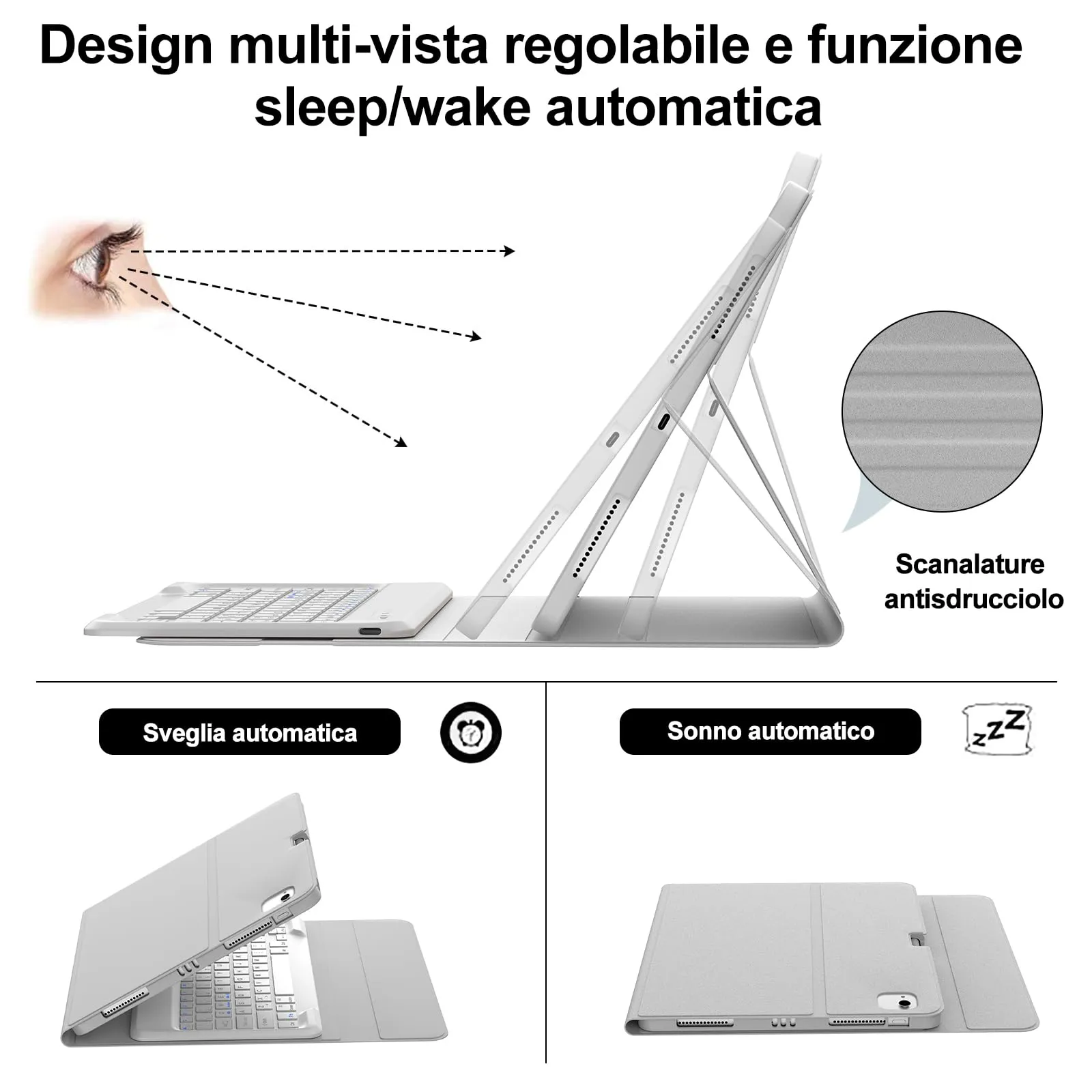 Tastiera per iPad Air 13 M4 2026/M3 2025/M2 2024/iPad Pro 12.9 3-6 Gen - immagine 6
