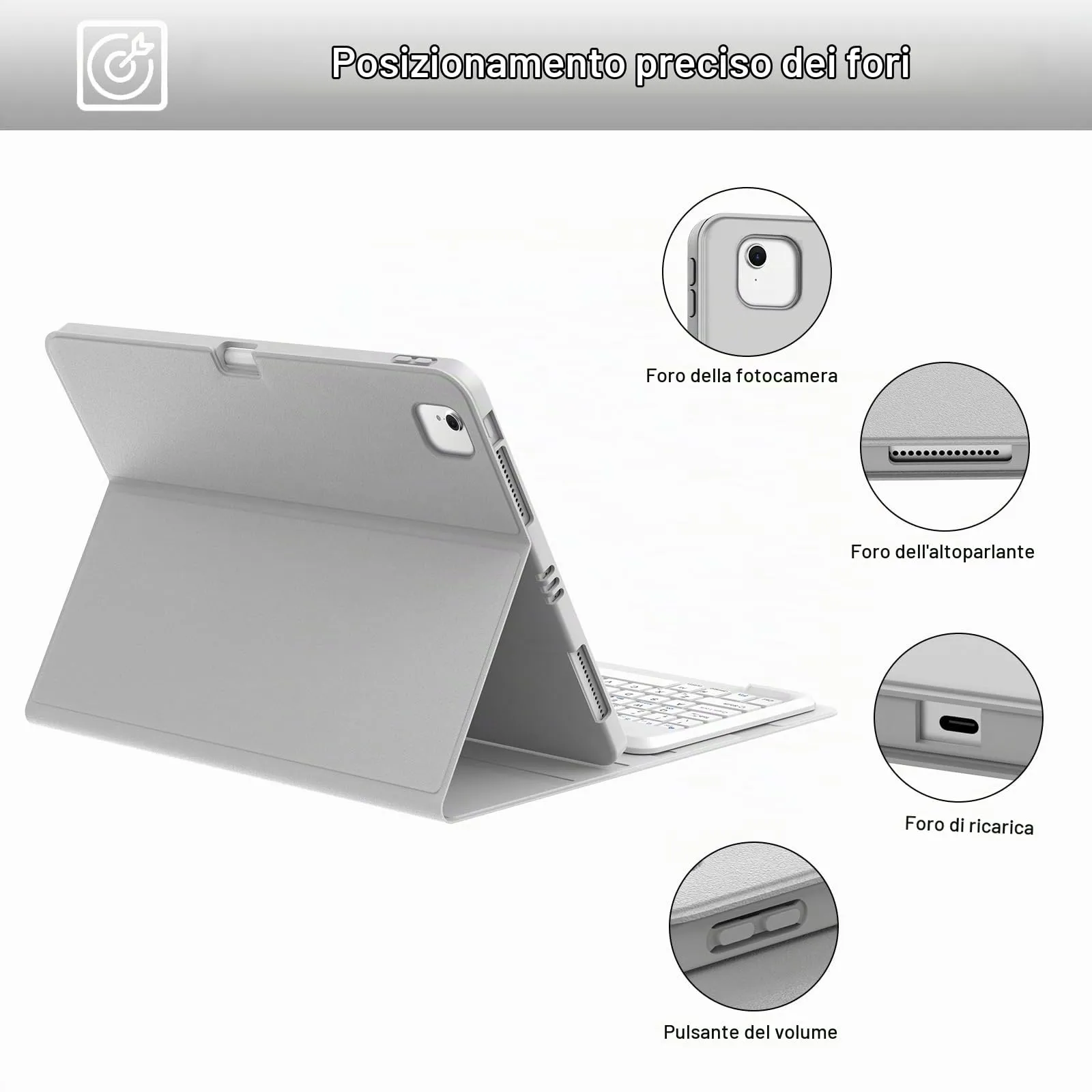 Tastiera per iPad Air 13 M4 2026/M3 2025/M2 2024/iPad Pro 12.9 3-6 Gen - immagine 7