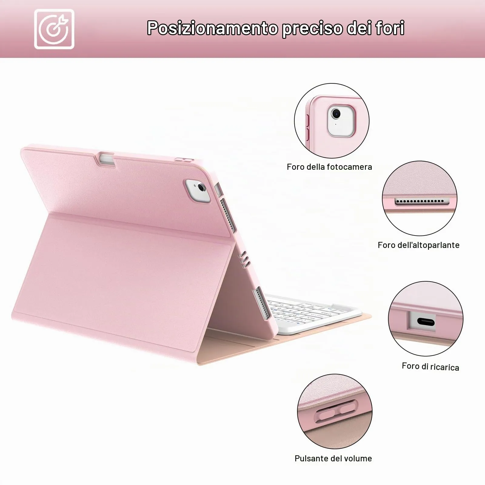 Tastiera per iPad Air 13 M4 2026/M3 2025/M2 2024/iPad Pro 12.9 3-6 Gen - immagine 7