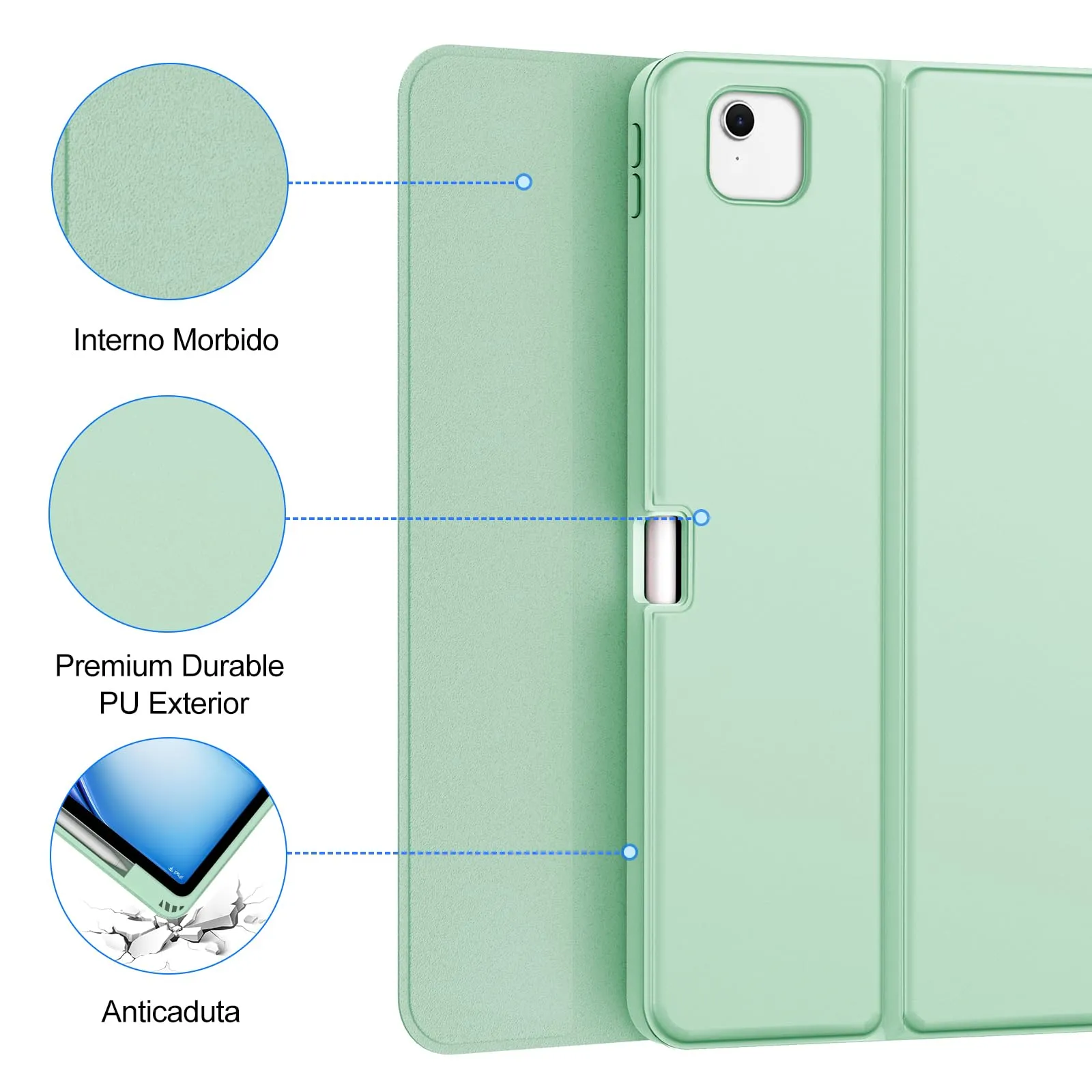 Tastiera Cover per iPad Air 13 M4 2026/M3/M2 13 Pollici/Pro 12.9 6-3 Gen - immagine 5