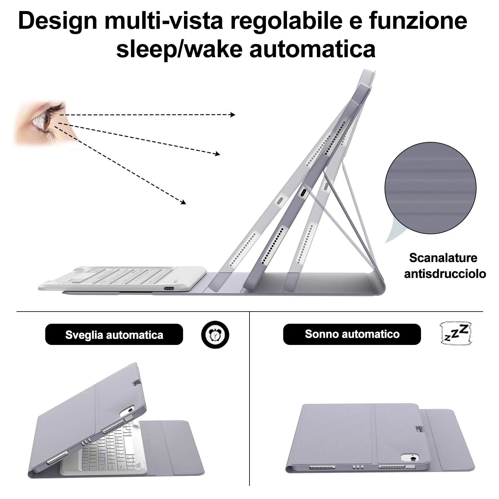 Tastiera per iPad Air 13 M4 2026/M3 2025/M2 2024/iPad Pro 12.9 3-6 Gen - immagine 6
