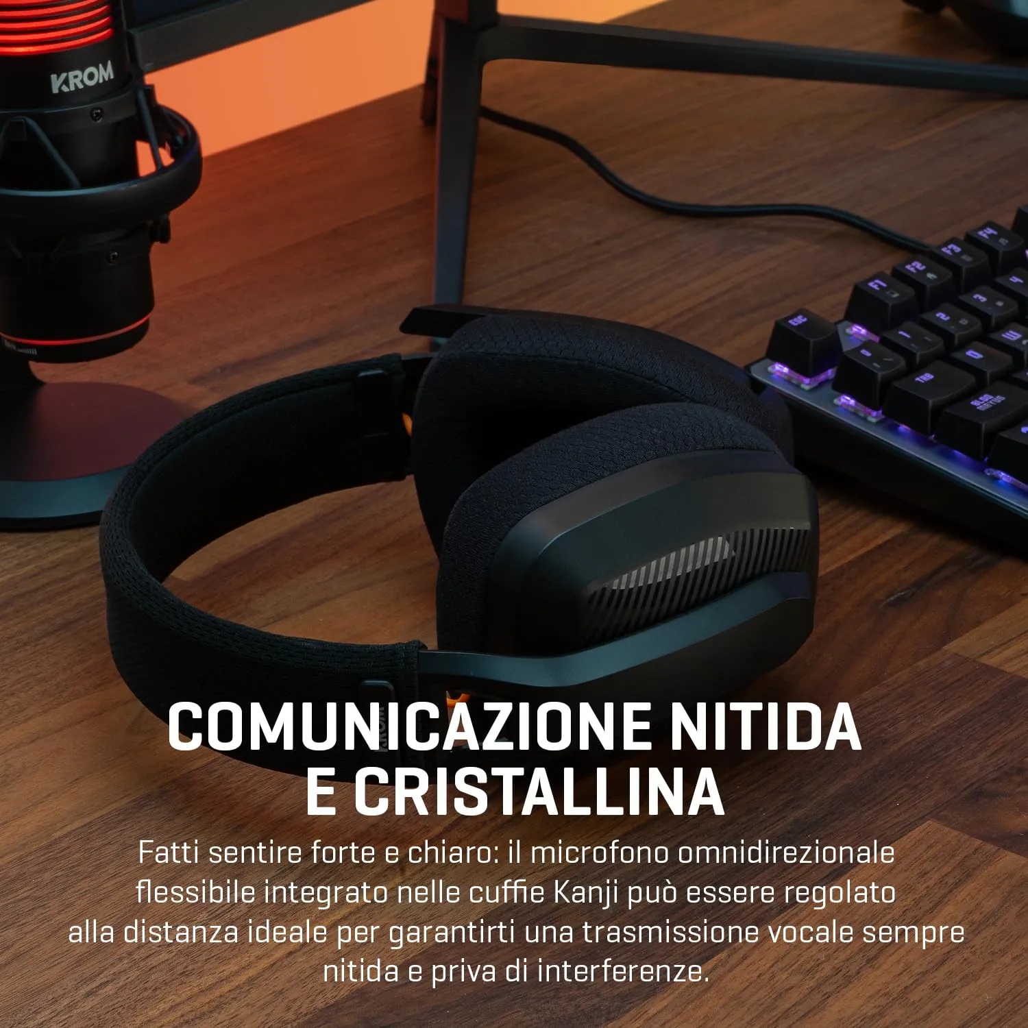 Krom Kanji Wireless Gaming Headset One Size - immagine 8