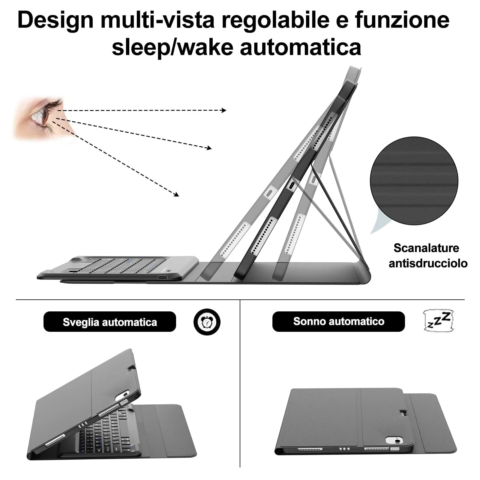 Tastiera per iPad Air 13 M4 2026/M3 2025/M2 2024/iPad Pro 12.9 3-6 Gen - immagine 6