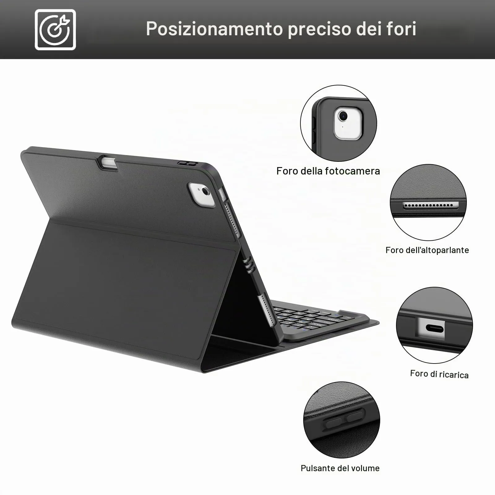 Tastiera per iPad Air 13 M4 2026/M3 2025/M2 2024/iPad Pro 12.9 3-6 Gen - immagine 7