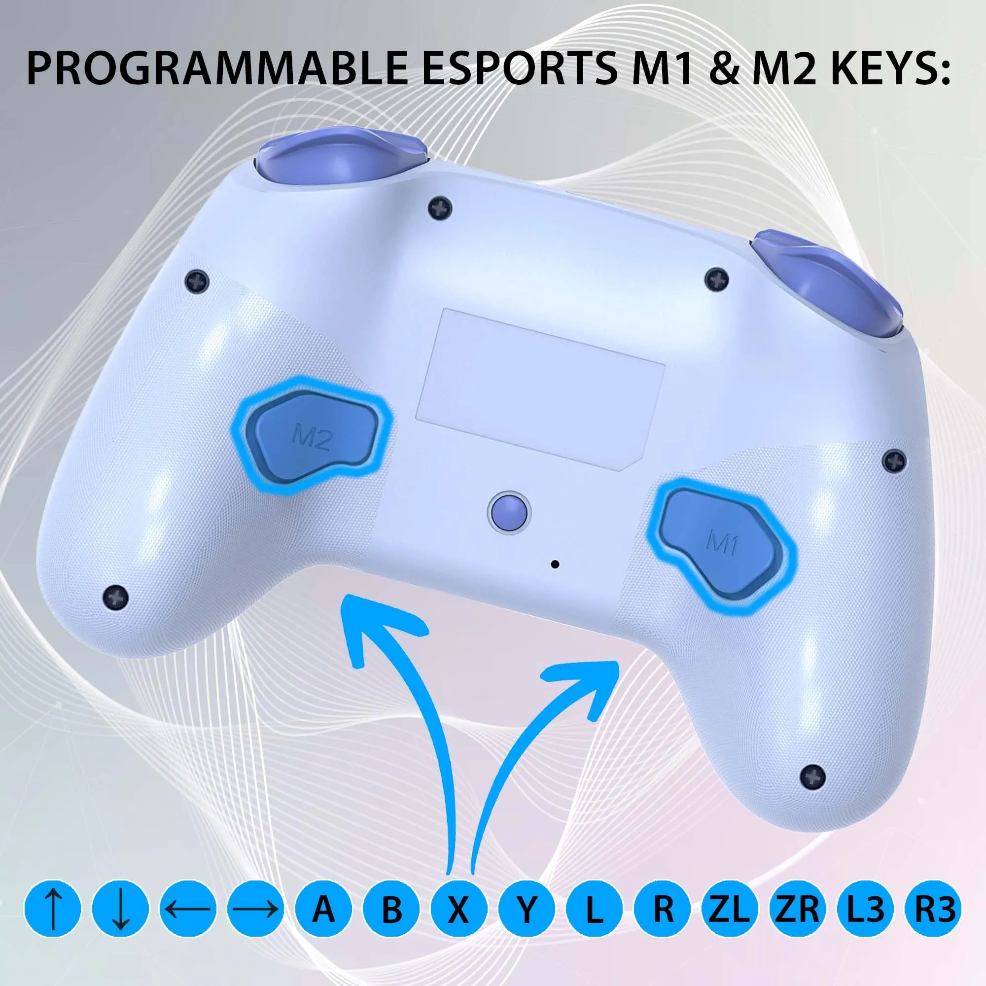 Subsonic - Controller Wireless per Switch 2 e Switch - Sweet Blue - immagine 2