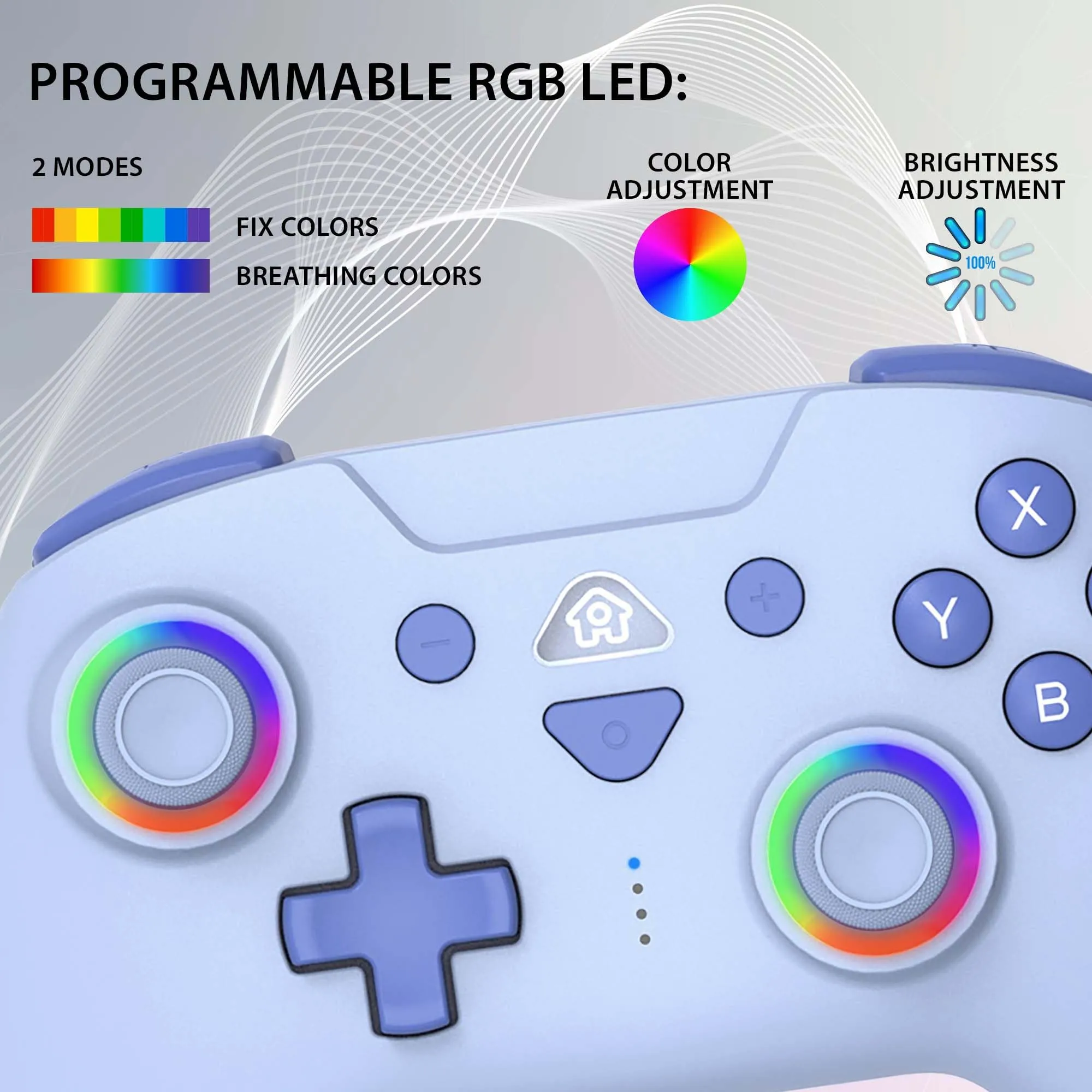 Subsonic - Controller Wireless per Switch 2 e Switch - Sweet Blue - immagine 3