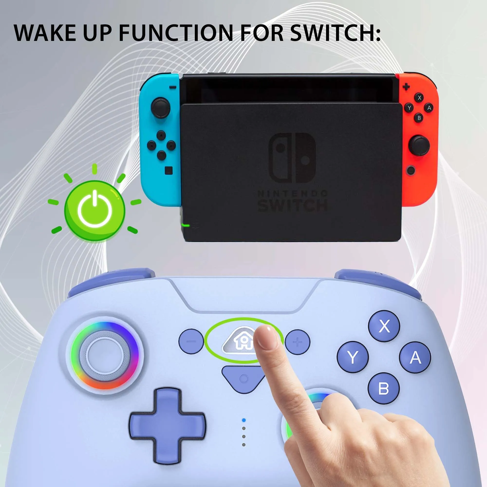 Subsonic - Controller Wireless per Switch 2 e Switch - Sweet Blue - immagine 6