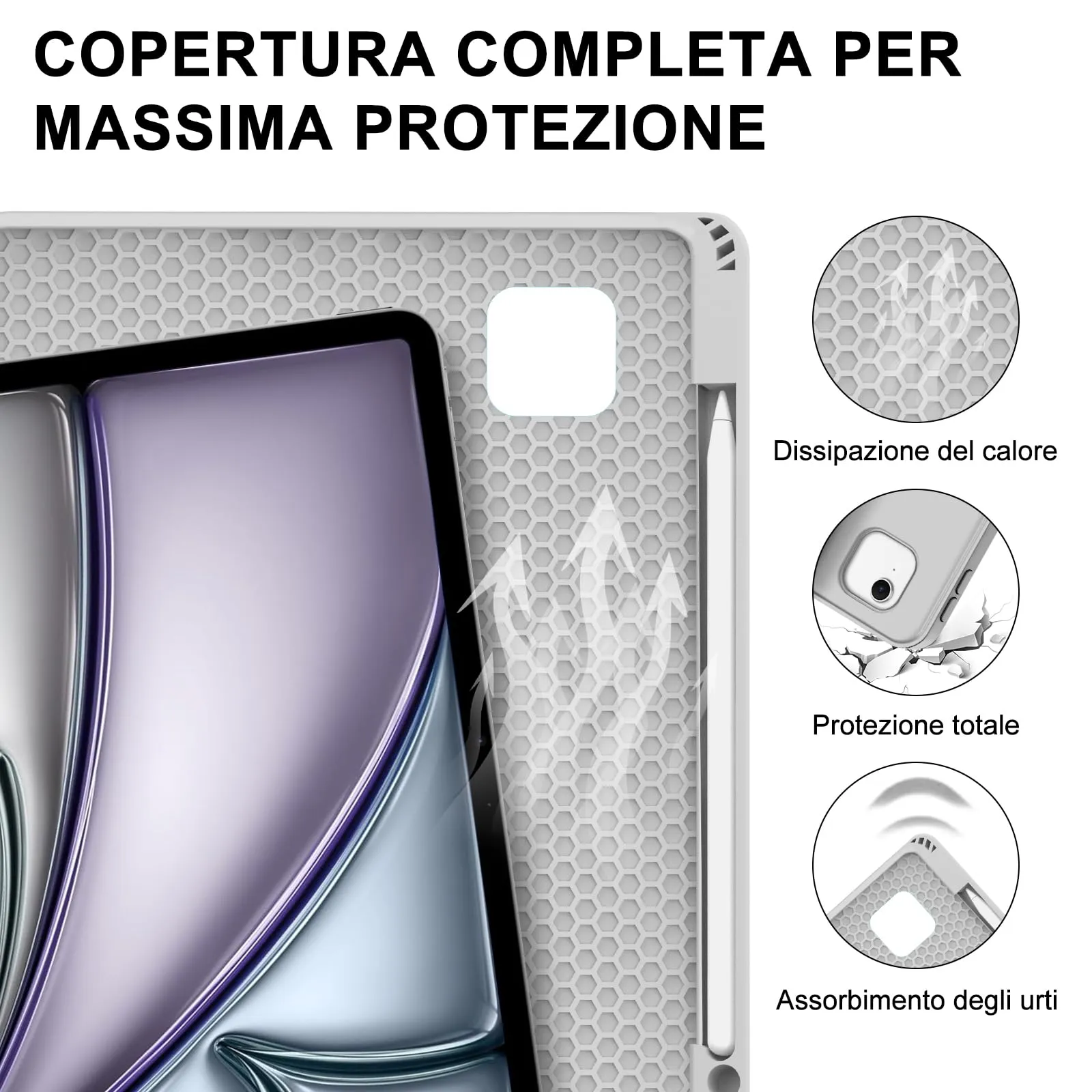 Tastiera per iPad Air 13 M4 2026/M3 2025/M2 2024/iPad Pro 12.9 3-6 Gen - immagine 7