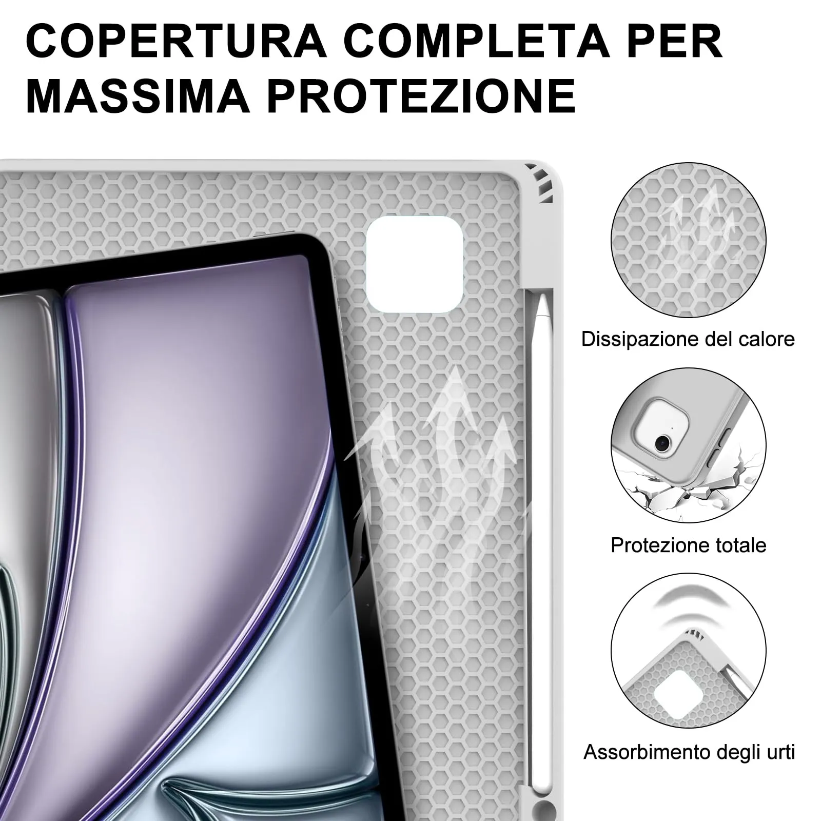 Tastiera per iPad Air 13 M4 2026/M3 2025/M2 2024/iPad Pro 12.9 3-6 Gen - immagine 7