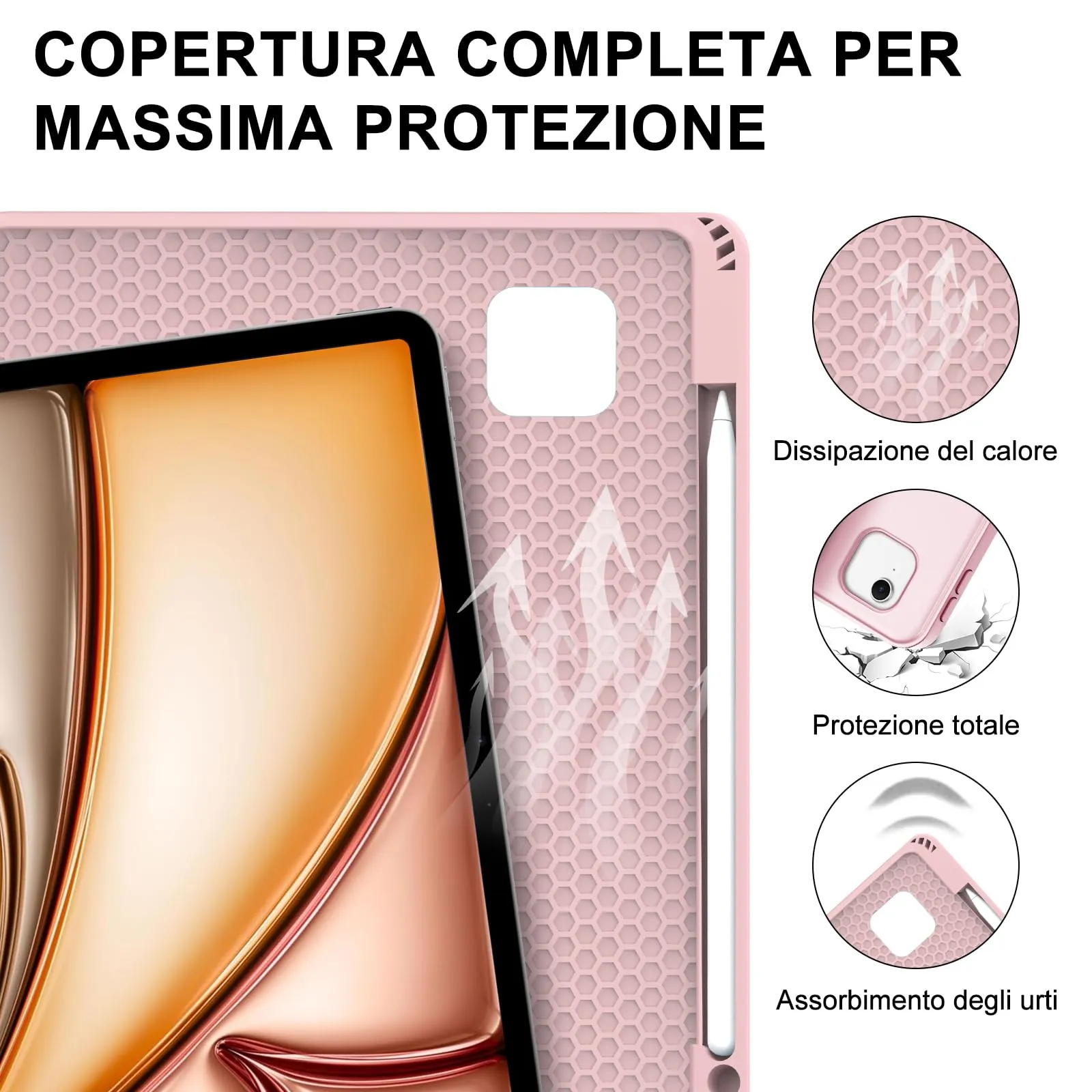 Tastiera Cover per iPad Air 13 M4 2026/M3/M2 13 Pollici/Pro 12.9 6-3 Gen - immagine 7