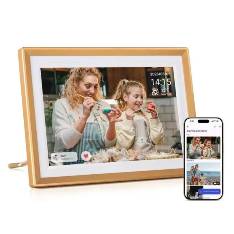 Cornice digitale Arzopa 10.1" Touch, Cloud infinito, App dedicata, Multiutente, IPS - immagine 1