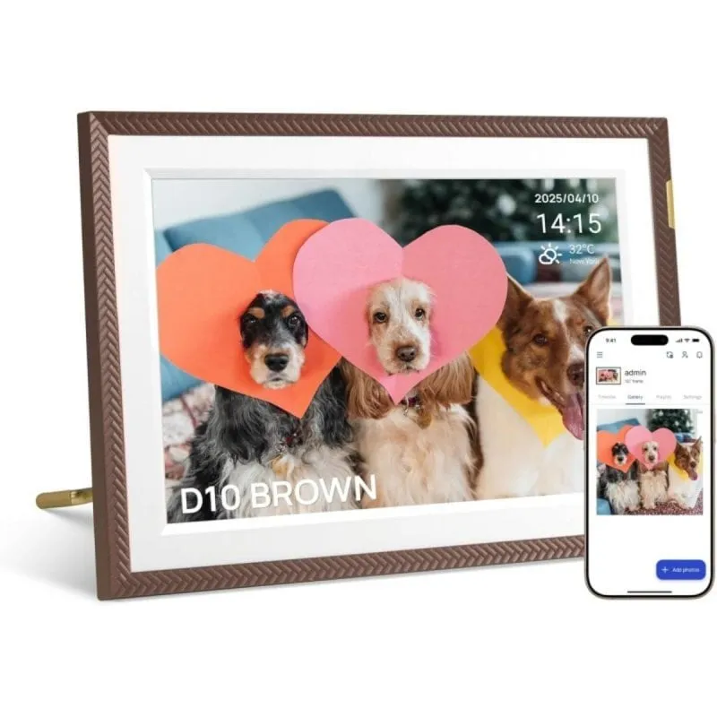 Cornice Fotografica Digitale Arzopa 10,1" IPS Touch Cloud Gratuito Multilingue - immagine 1