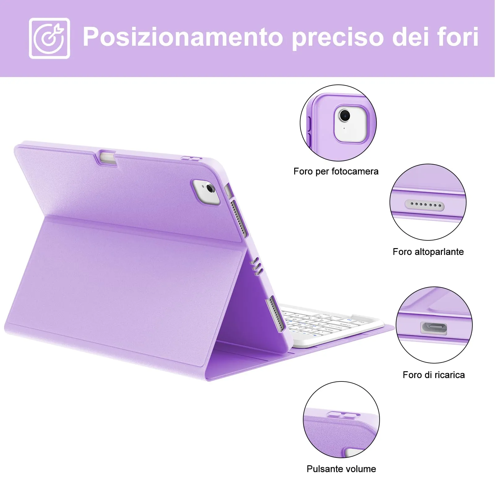 Tastiera per iPad Air 13 M4 2026/M3 2025/M2 2024/iPad Pro 12.9 3-6 Gen - immagine 6
