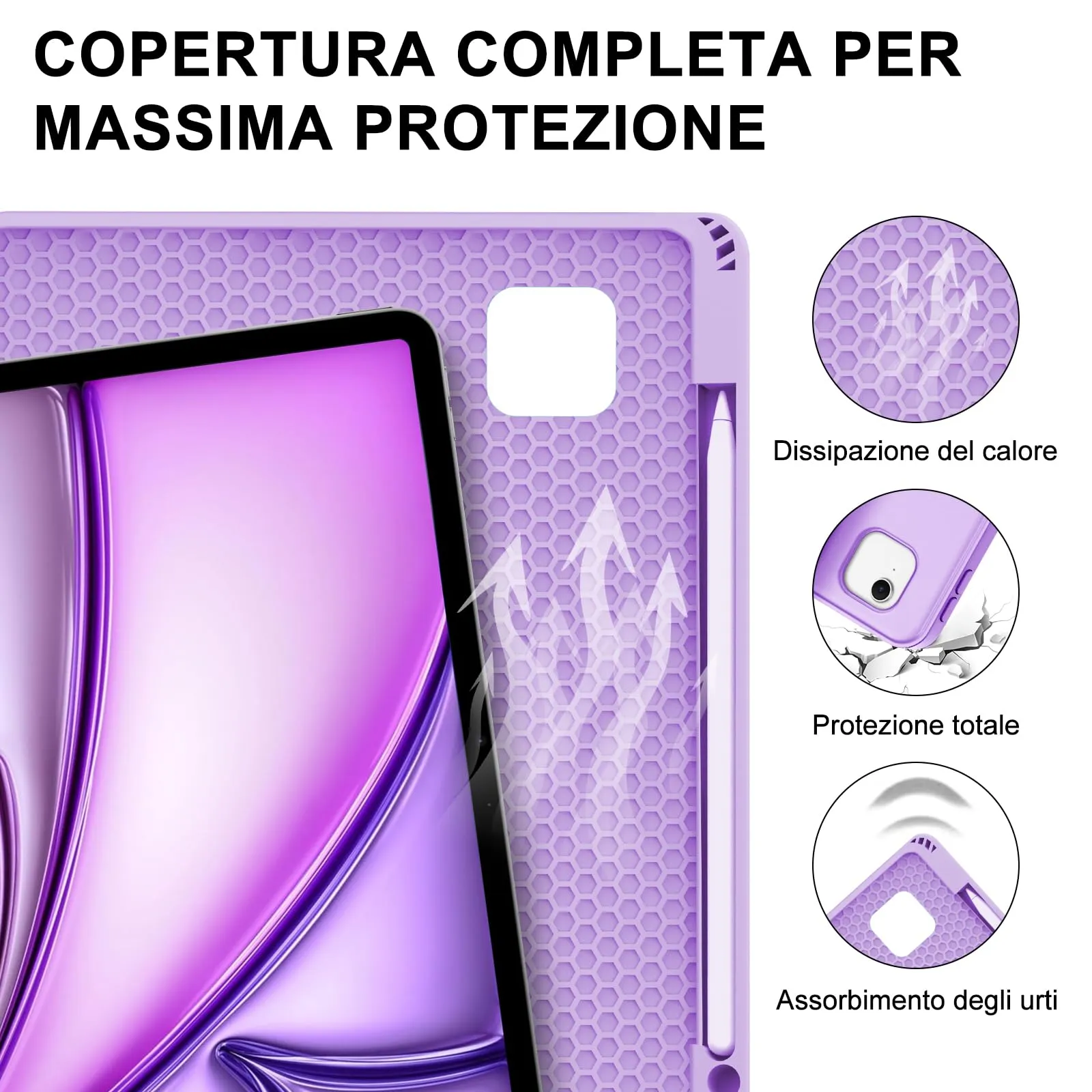 Tastiera Cover per iPad Air 13 M4 2026/M3 2025/M2 2024/Pro 12.9 3-6 Gen - immagine 7