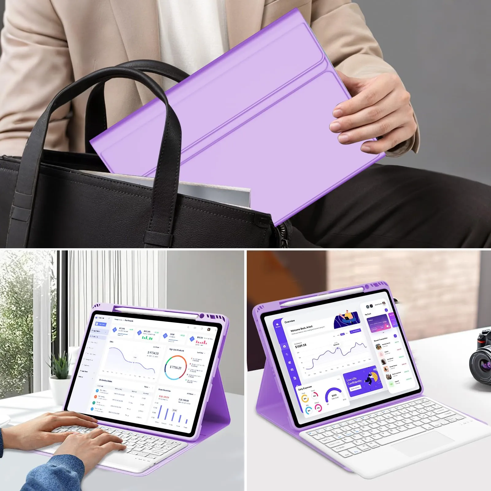 Tastiera Cover per iPad Air 13 M4 2026/M3 2025/M2 2024/Pro 12.9 3-6 Gen - immagine 8