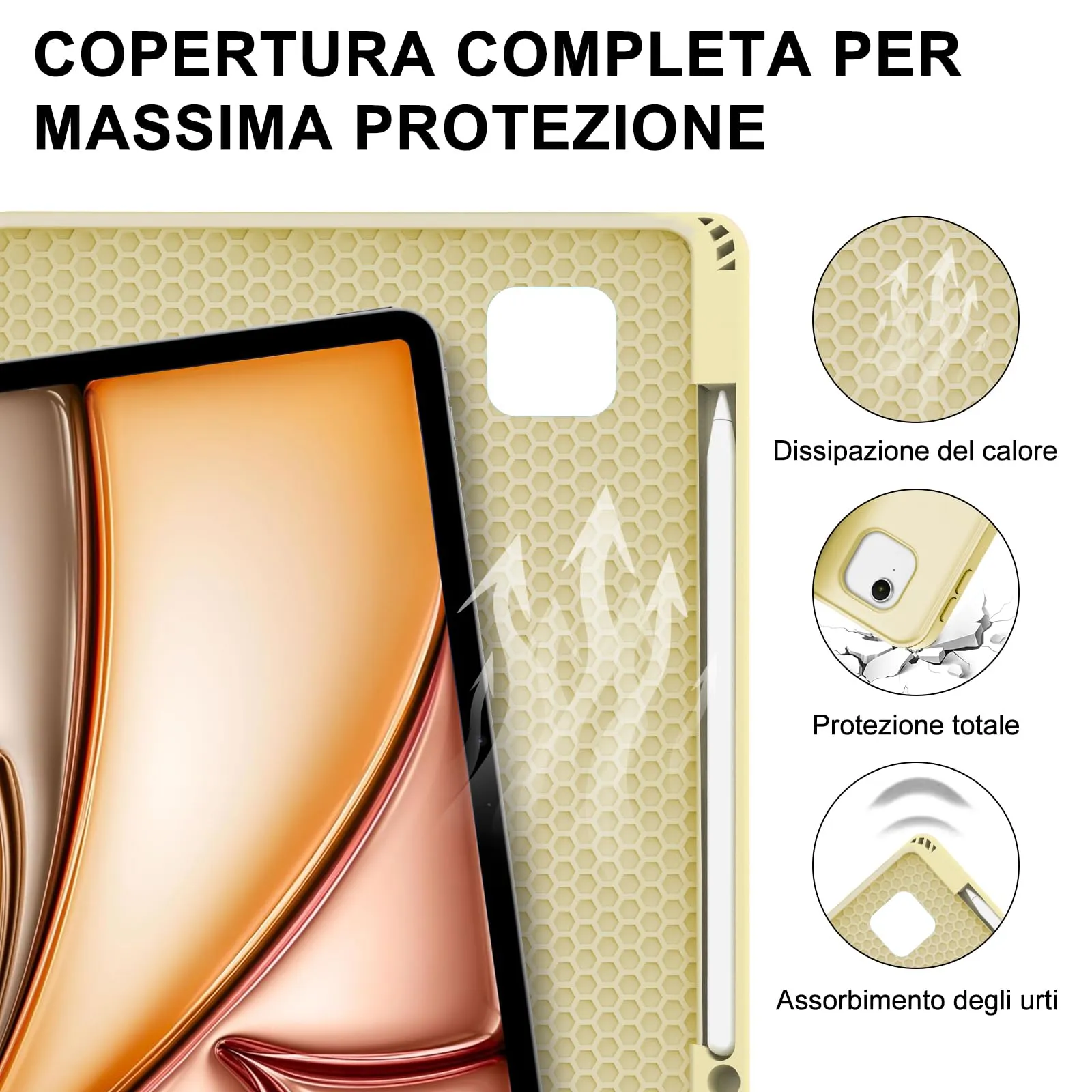 Tastiera Cover per iPad Air 13 M4 2026/M3/M2 13 Pollici/Pro 12.9 6-3 Gen - immagine 7