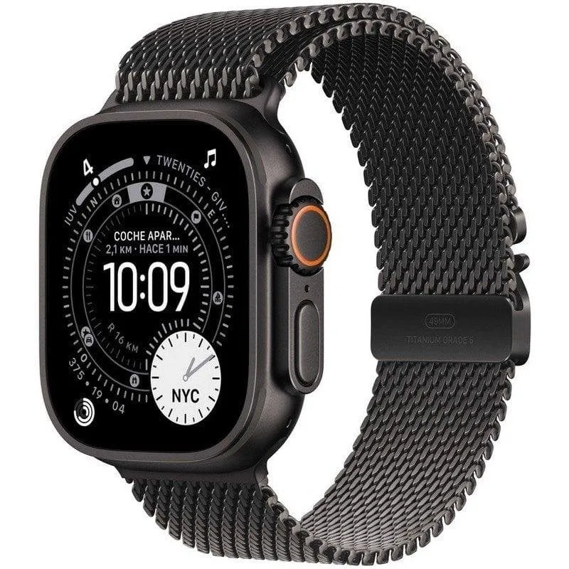 Apple Watch Ultra 3 GPS + Cellular 49mm OLED Titanio Nero Milanese Loop M IP6X SpO2 Sonno SOS - immagine 1