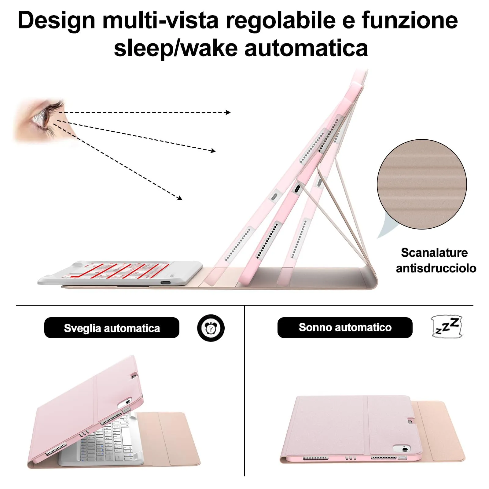 Tastiera per iPad Air 13 M4 2026/M3 2025/M2 2024/iPad Pro 12.9 3-6 Gen - immagine 6