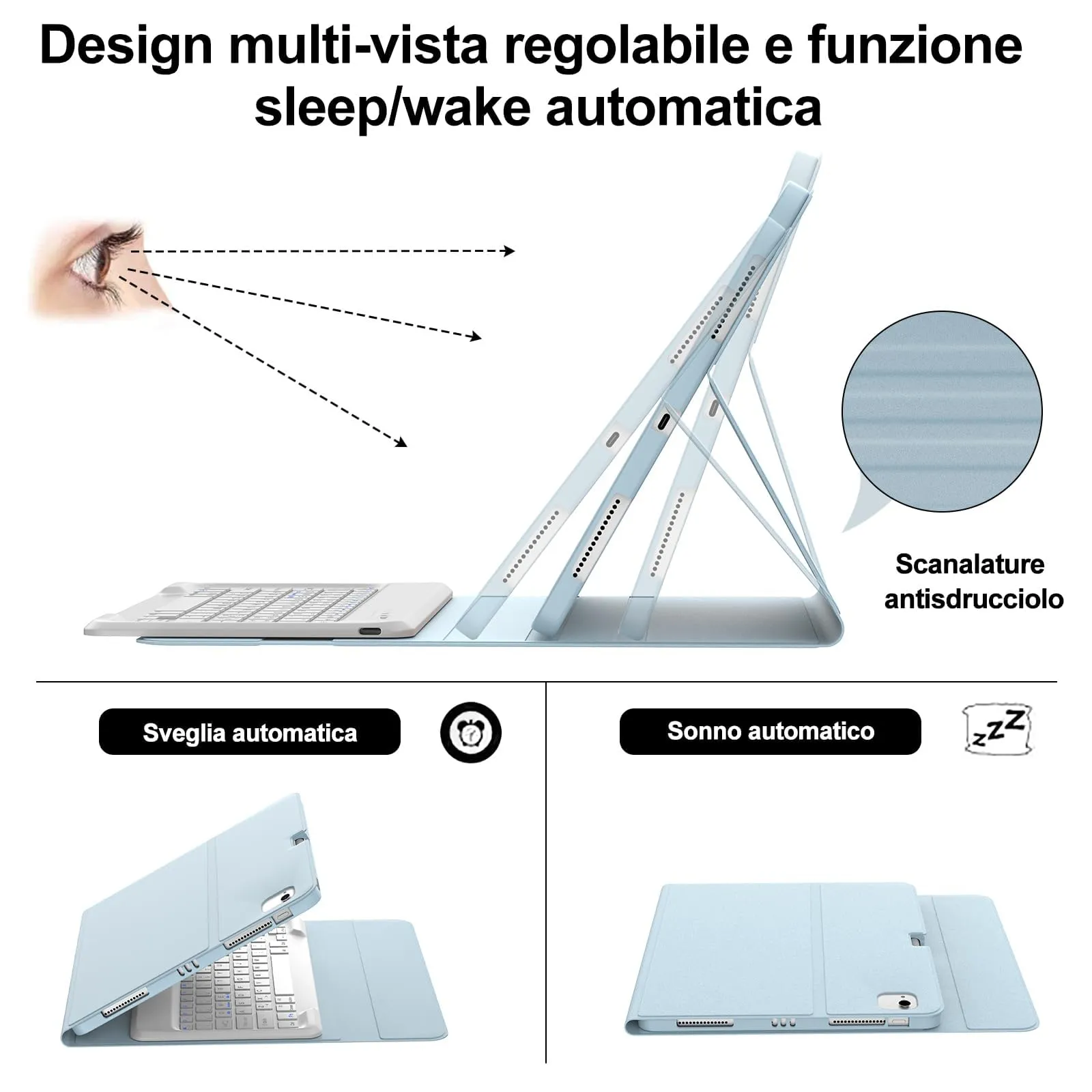 Tastiera per iPad Air 13 M4 2026/M3 2025/M2 2024/iPad Pro 12.9 3-6 Gen - immagine 6