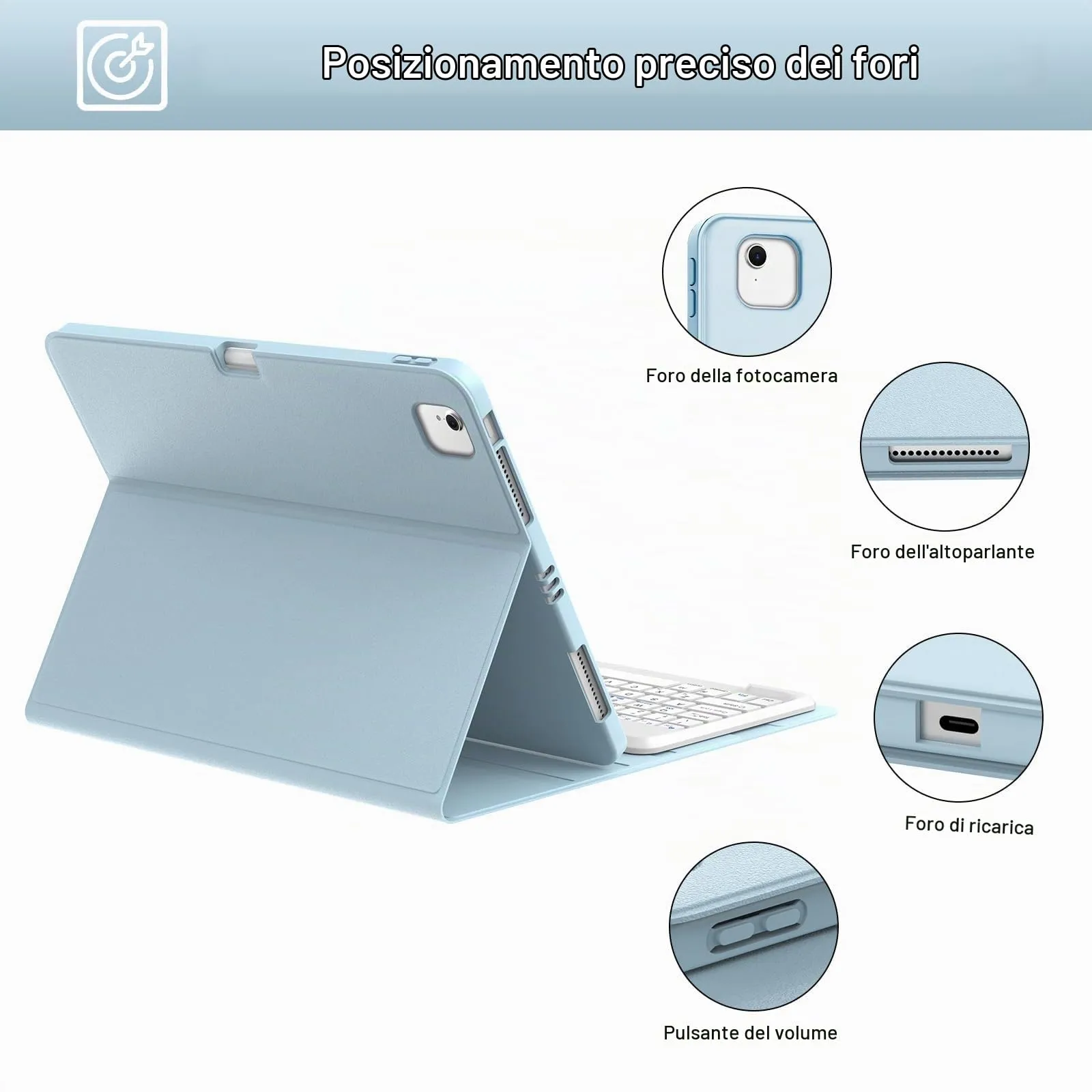 Tastiera per iPad Air 13 M4 2026/M3 2025/M2 2024/iPad Pro 12.9 3-6 Gen - immagine 7