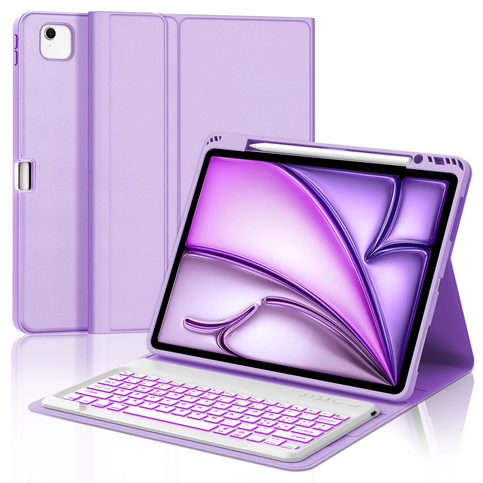 Tastiera Cover per iPad Air 13 M4 2026/M3/M2 13 Pollici/Pro 12.9 6-3 Gen - immagine 1