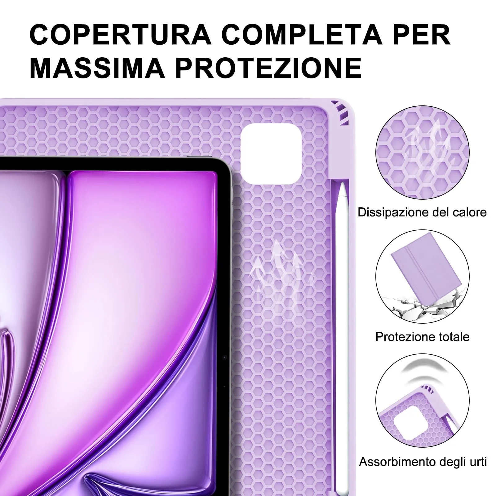 Tastiera Cover per iPad Air 13 M4 2026/M3/M2 13 Pollici/Pro 12.9 6-3 Gen - immagine 8