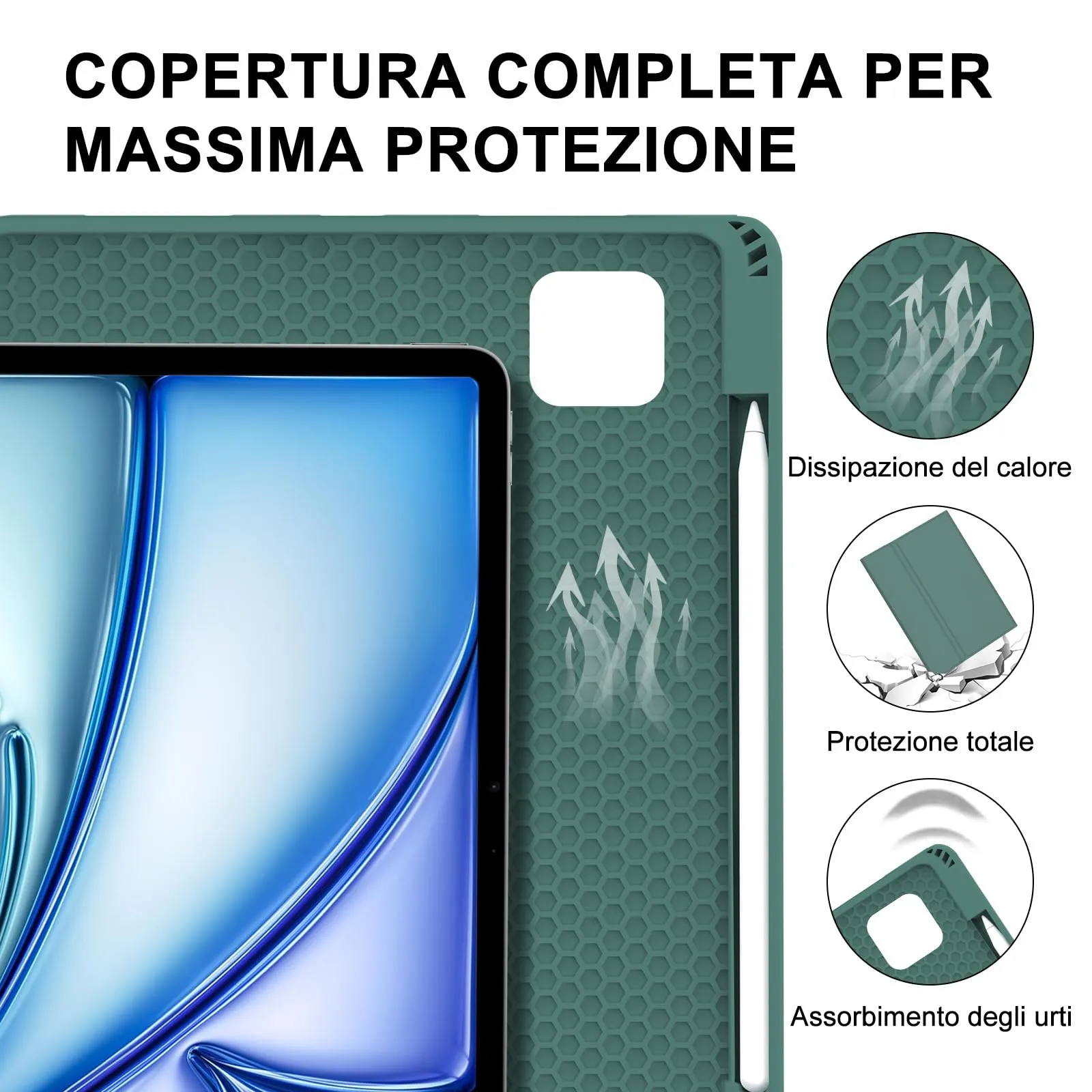 Tastiera Cover per iPad Air 13 M4 2026/M3/M2 13 Pollici/Pro 12.9 6-3 Gen - immagine 8