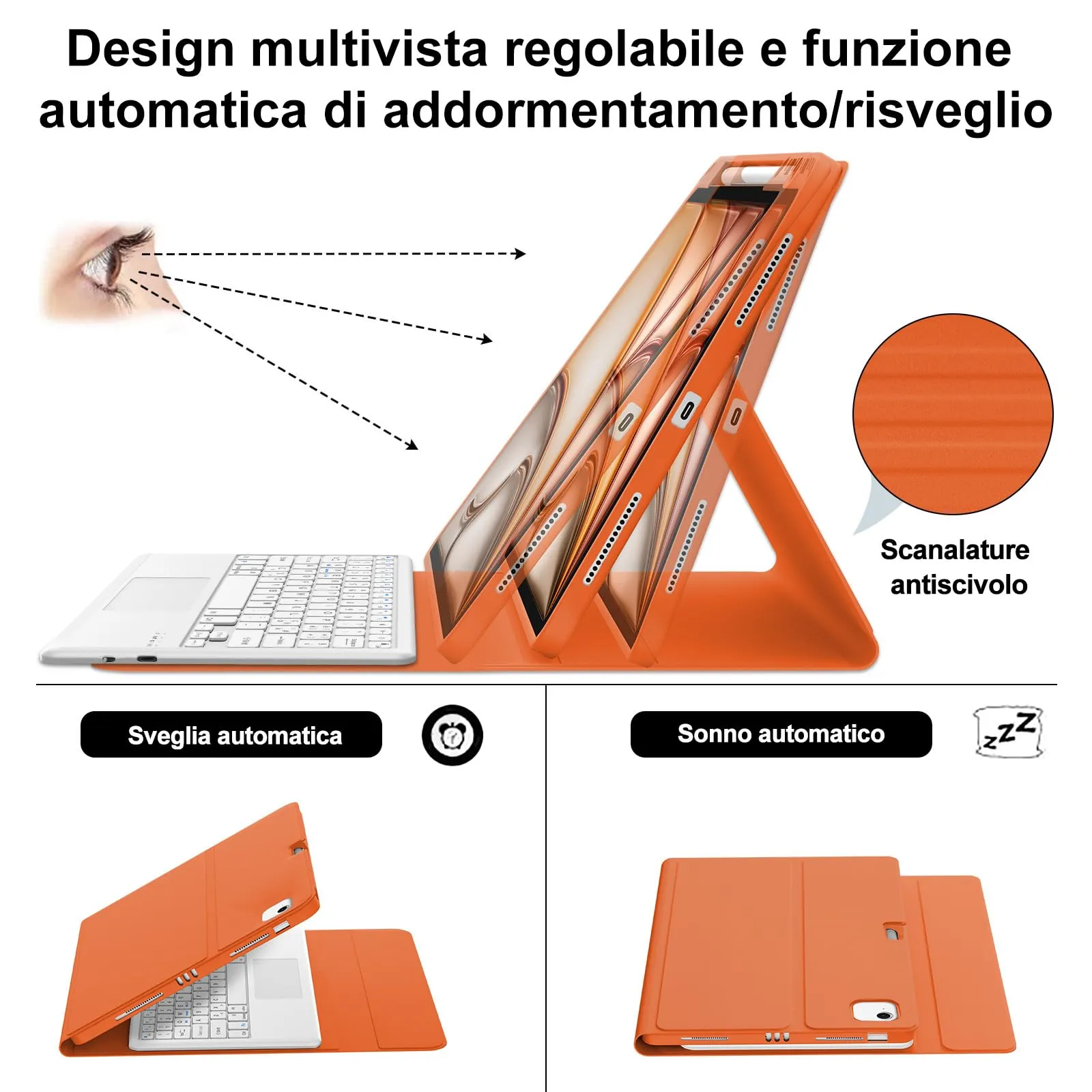 Tastiera Cover per iPad Air 13 M4 2026/M3/M2 13 Pollici/Pro 12.9 6-3 Gen - immagine 6