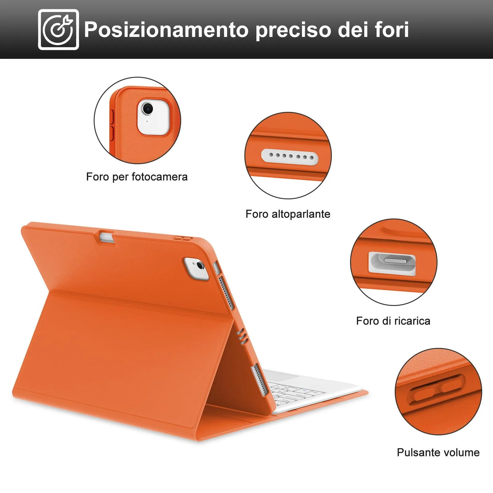 Tastiera Cover per iPad Air 13 M4 2026/M3/M2 13 Pollici/Pro 12.9 6-3 Gen - immagine 8