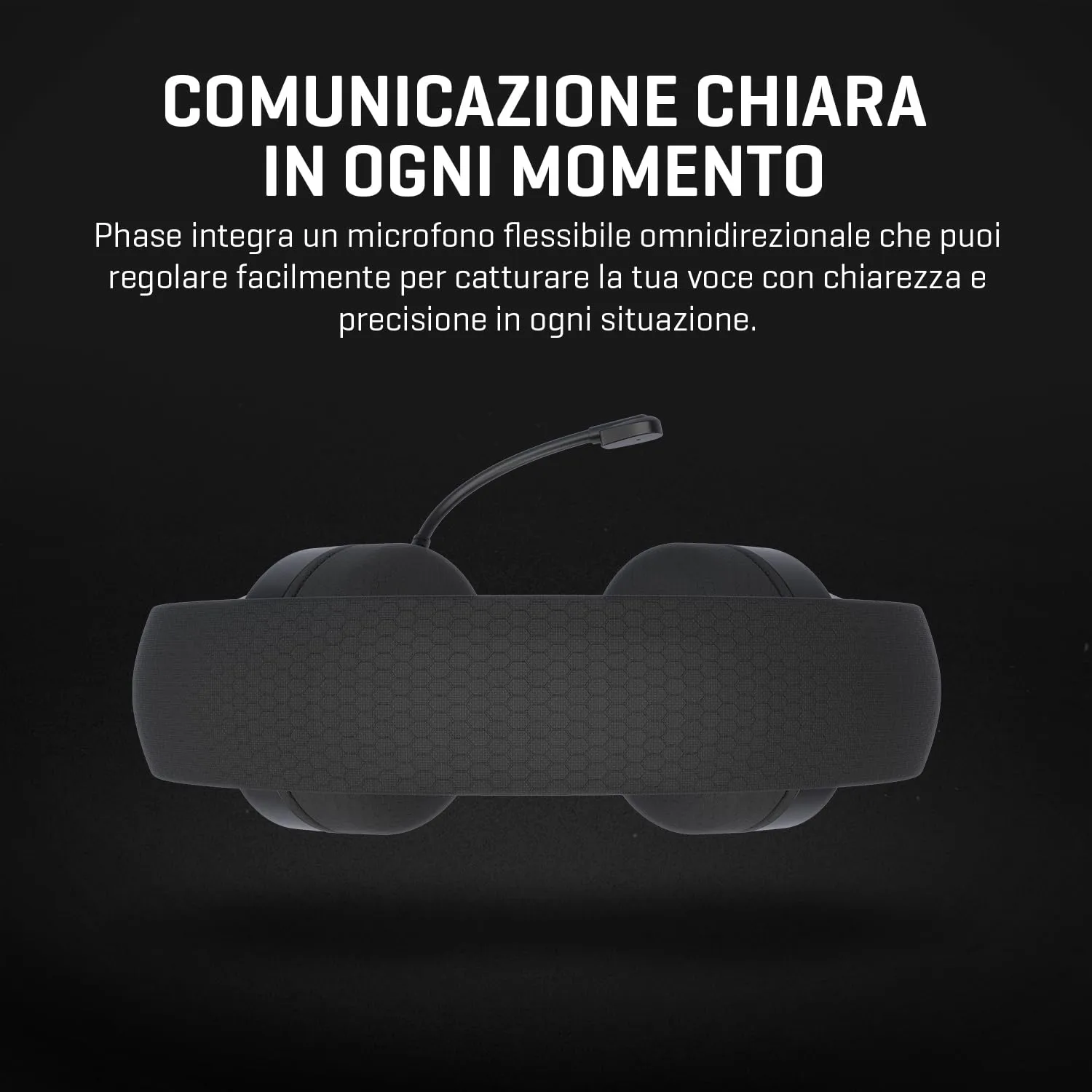 KROM PHASE – Cuffie Gaming Wireless con Tripla Modalità di Connessione (Bluetooth 5.3, 2.4 GHz e Jack 3.5 mm), Driver da 40 mm, Autonomia 40 ore, Nero - immagine 9
