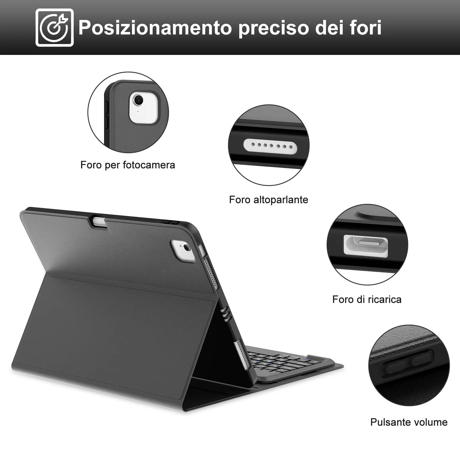 Tastiera per iPad Air 13 M4 2026/M3 2025/M2 2024/iPad Pro 12.9 3-6 Gen - immagine 6