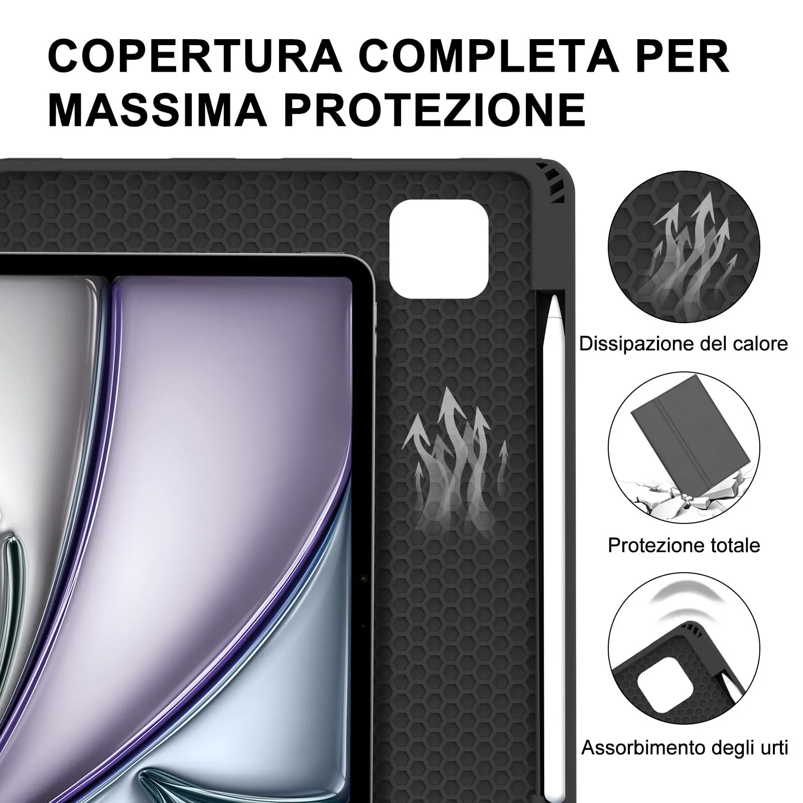 Tastiera per iPad Air 13 M4 2026/M3 2025/M2 2024/iPad Pro 12.9 3-6 Gen - immagine 7