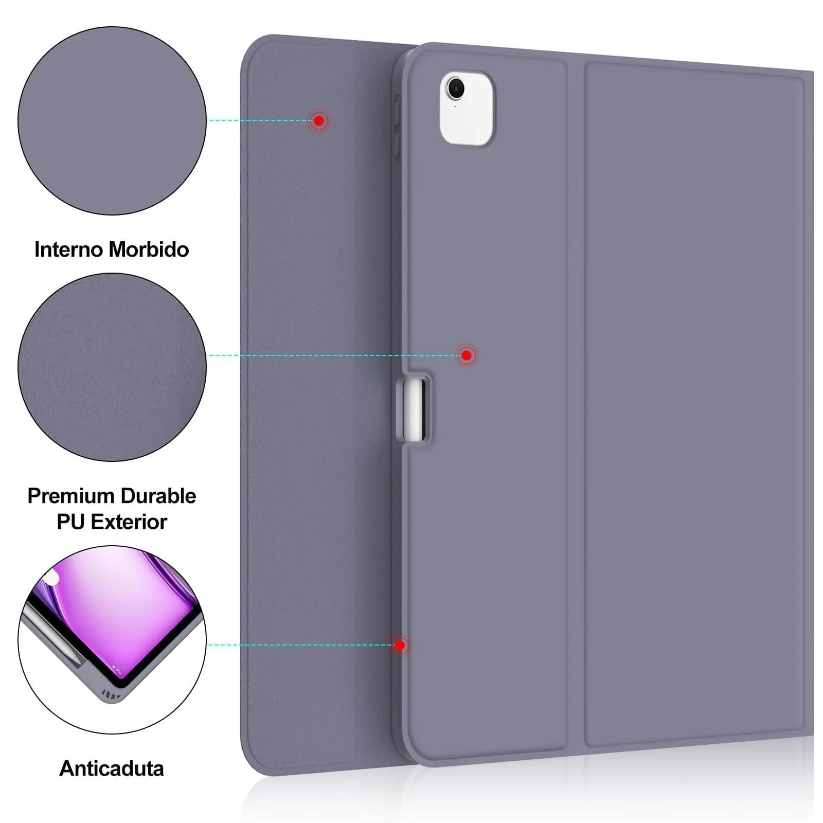 Tastiera Cover per iPad Air 13 M4 2026/M3/M2 13 Pollici/Pro 12.9 6-3 Gen - immagine 5